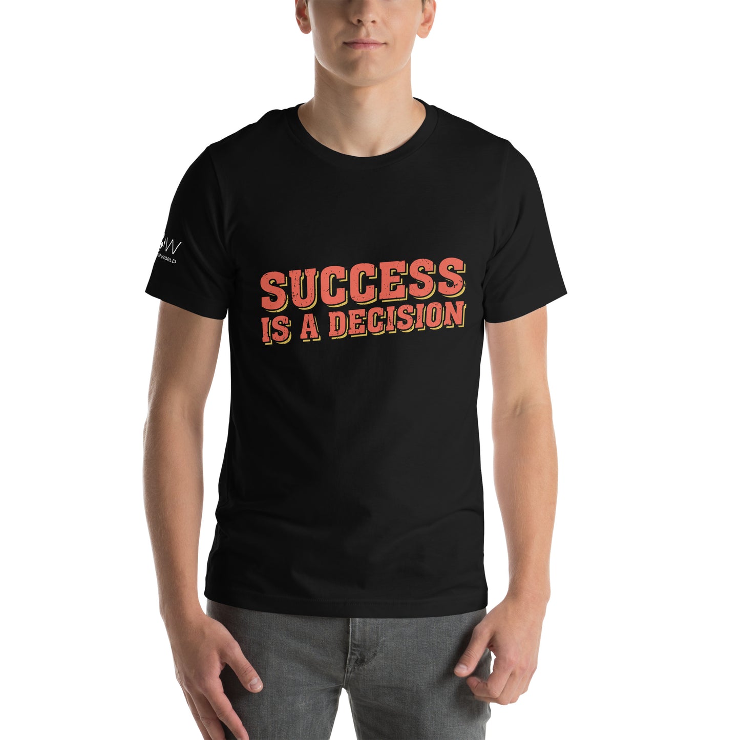 Success Is a Decision Men's Motivational Black T-Shirt