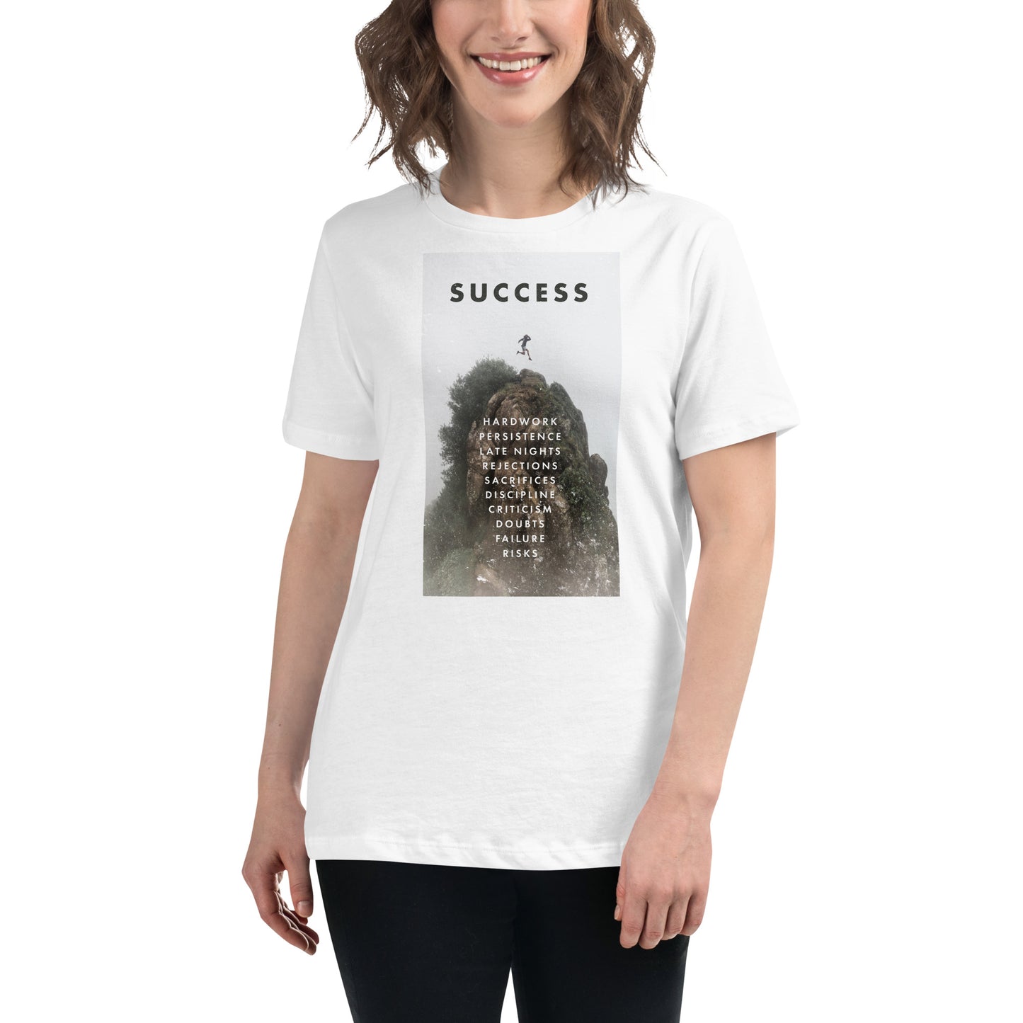 Success Path White Motivational Women’s T-Shirt Lifestyle
