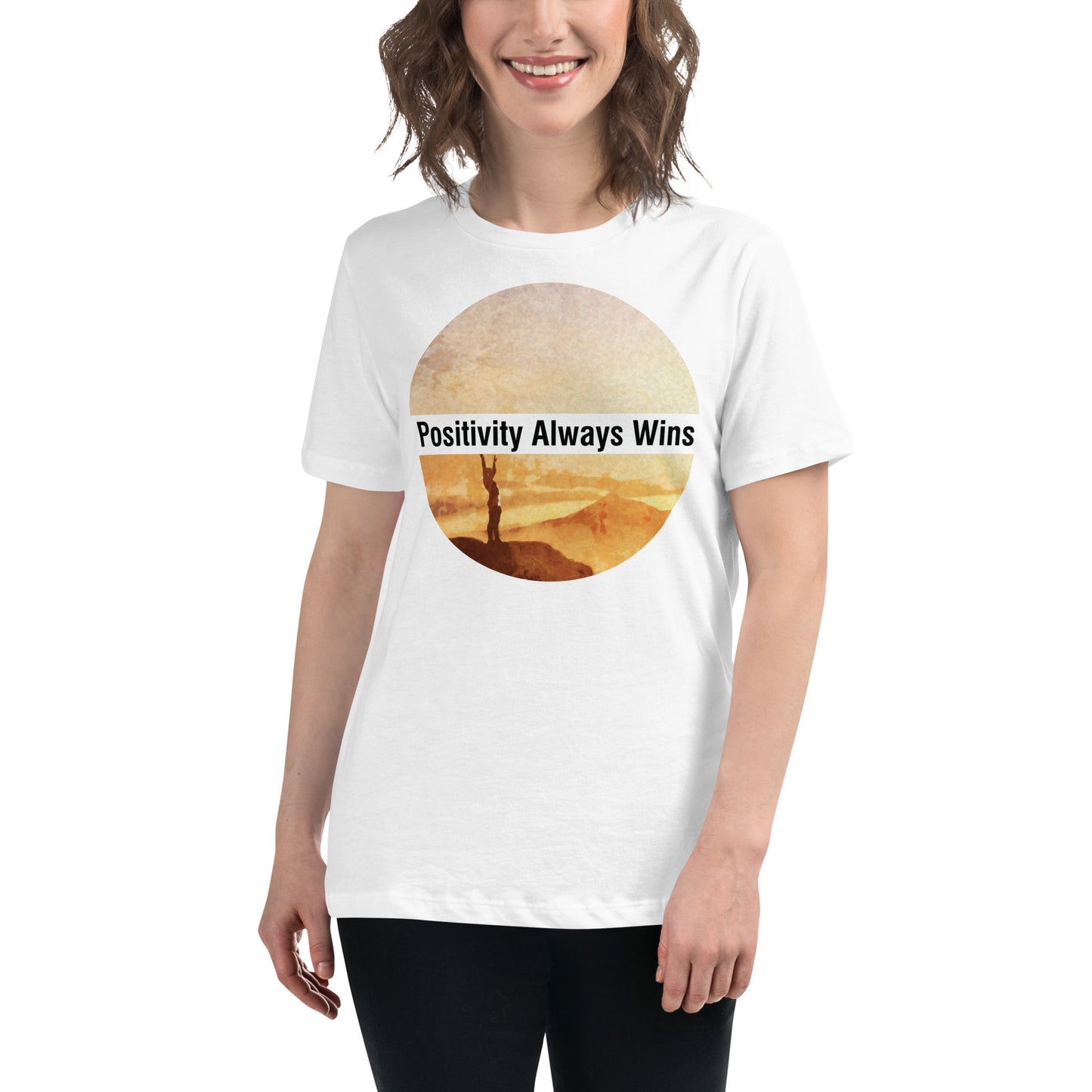 Sunrise Positivity White Motivational Women’s T-Shirt Lifestyle
