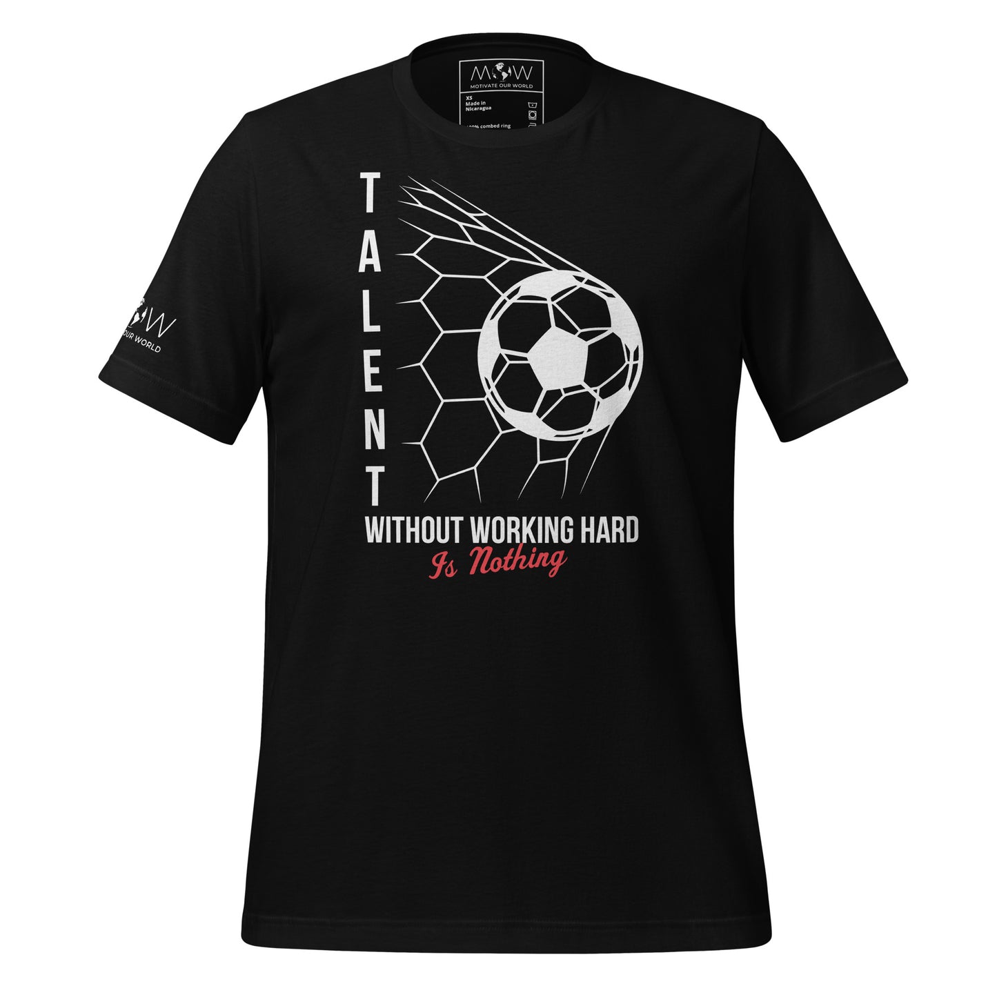 Talent Without Hard Work Soccer Men's Motivational Black T-Shirt