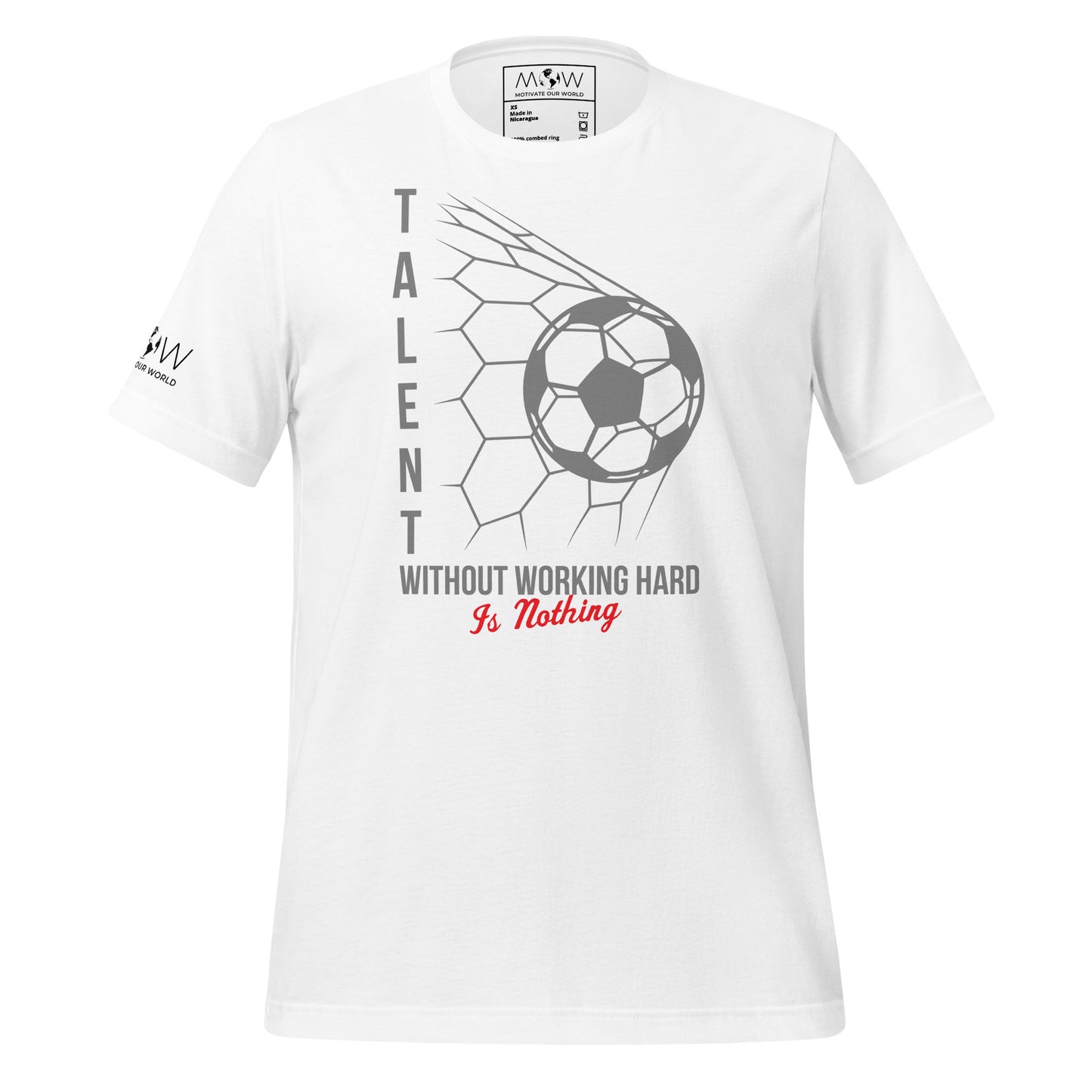 Talent Without Hard Work Soccer Men's Motivational White T-Shirt