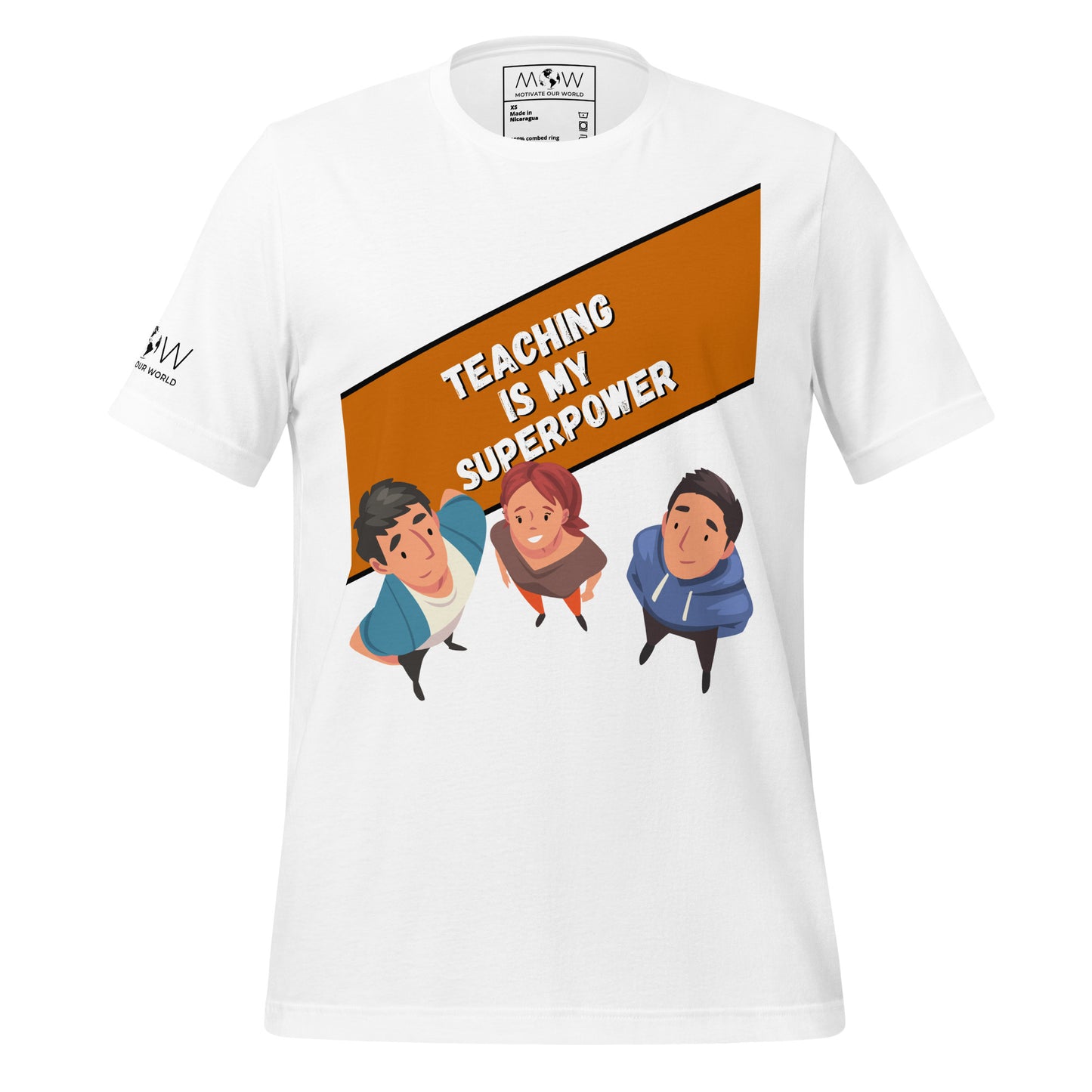 Teaching Is My Superpower - Modern Graphic Men's Motivational White T-Shirt