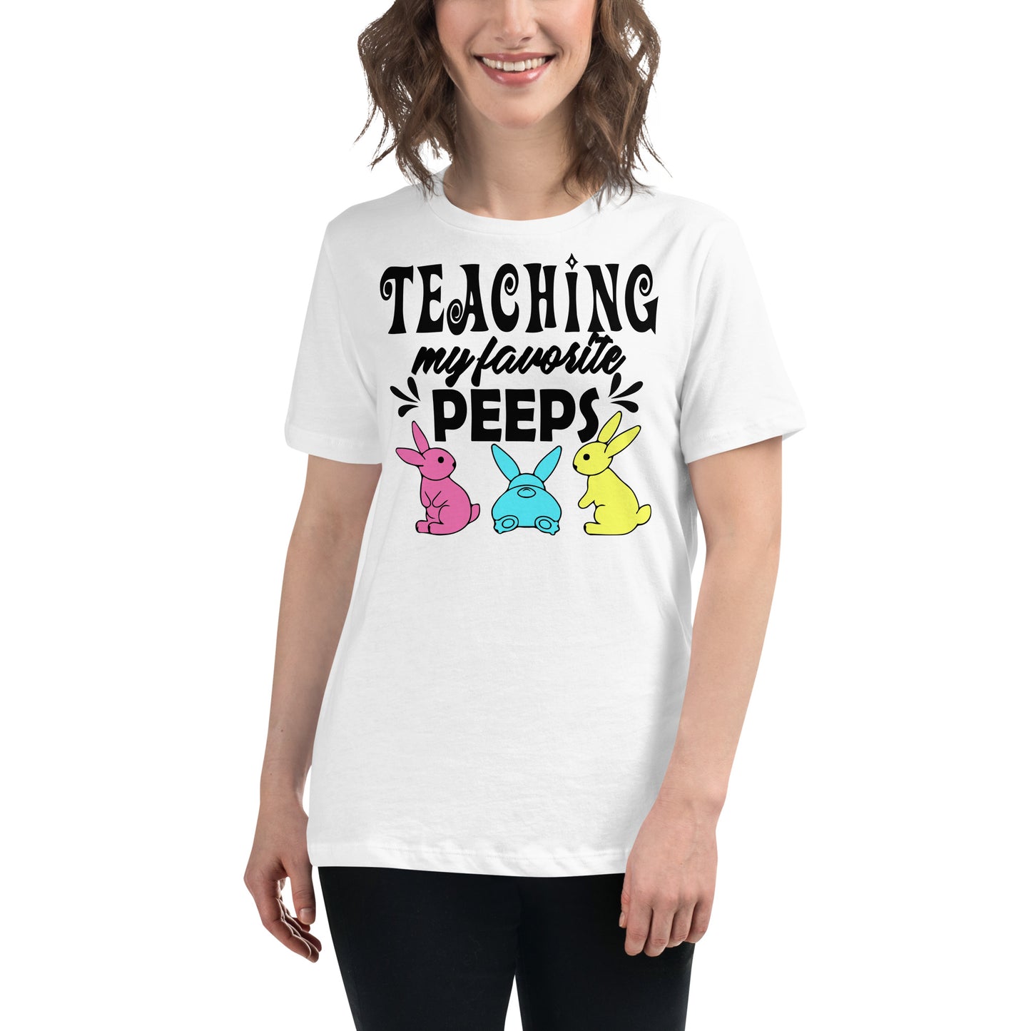 Teaching Peeps White Motivational Women’s T-Shirt Lifestyle