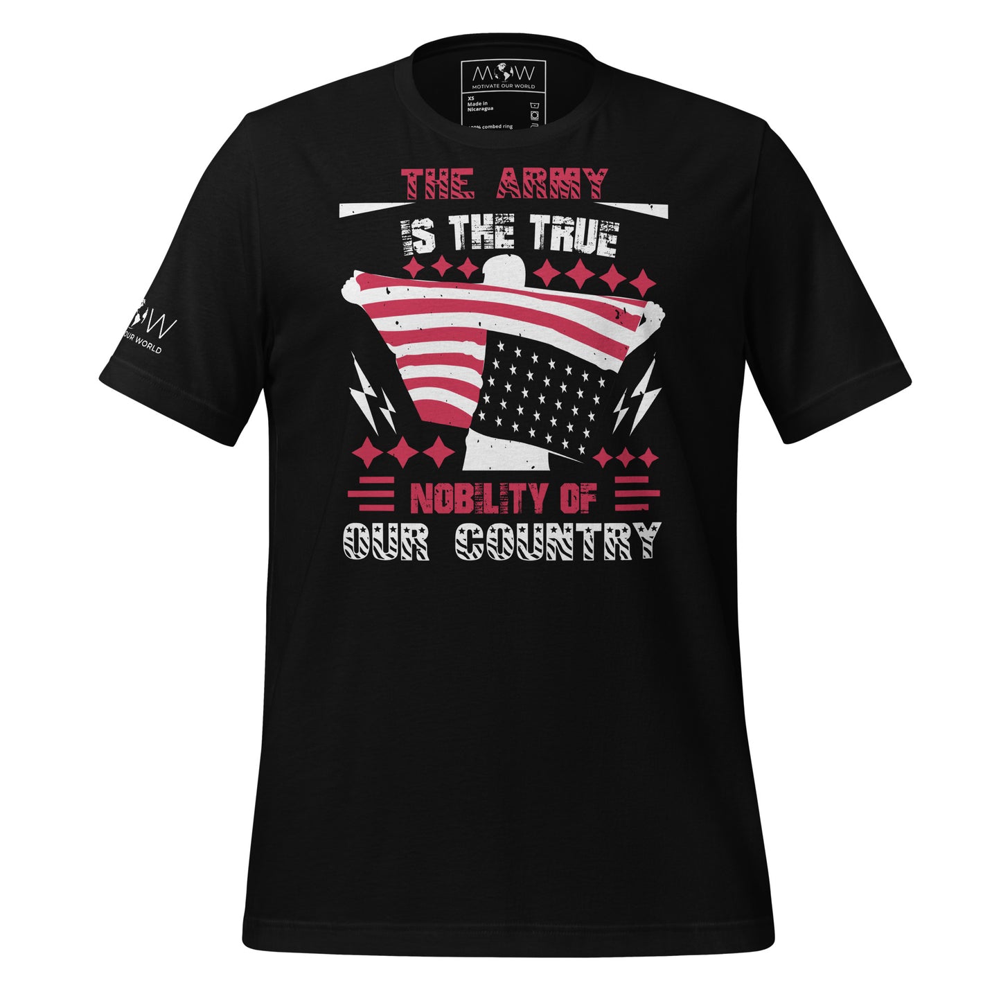 The Army is the True Nobility of Our Country II Men's Motivational Black T-Shirt