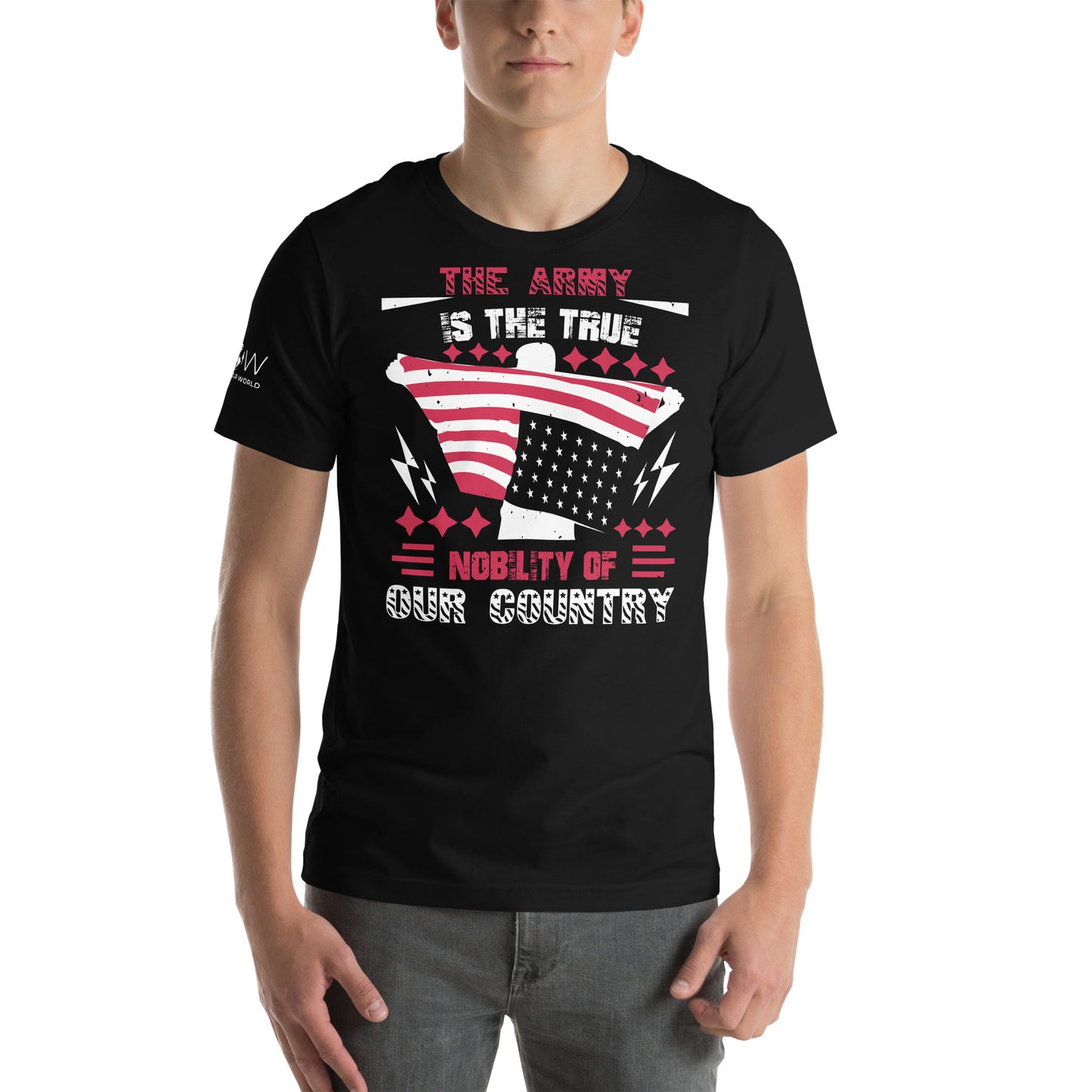 The Army is the True Nobility of Our Country II Men's Motivational Black T-Shirt