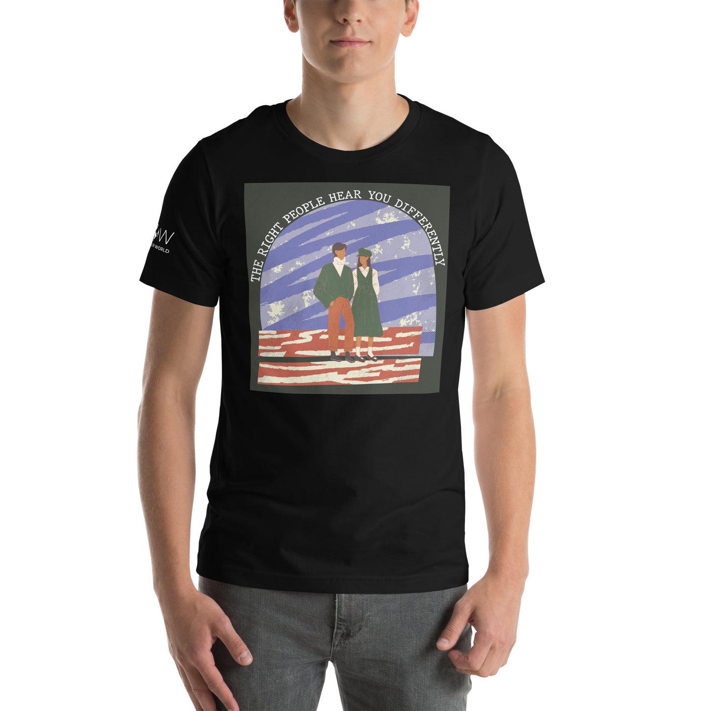 The Right People Hear You Differently – Vintage Art Edition Black Motivational Men's T-Shirt