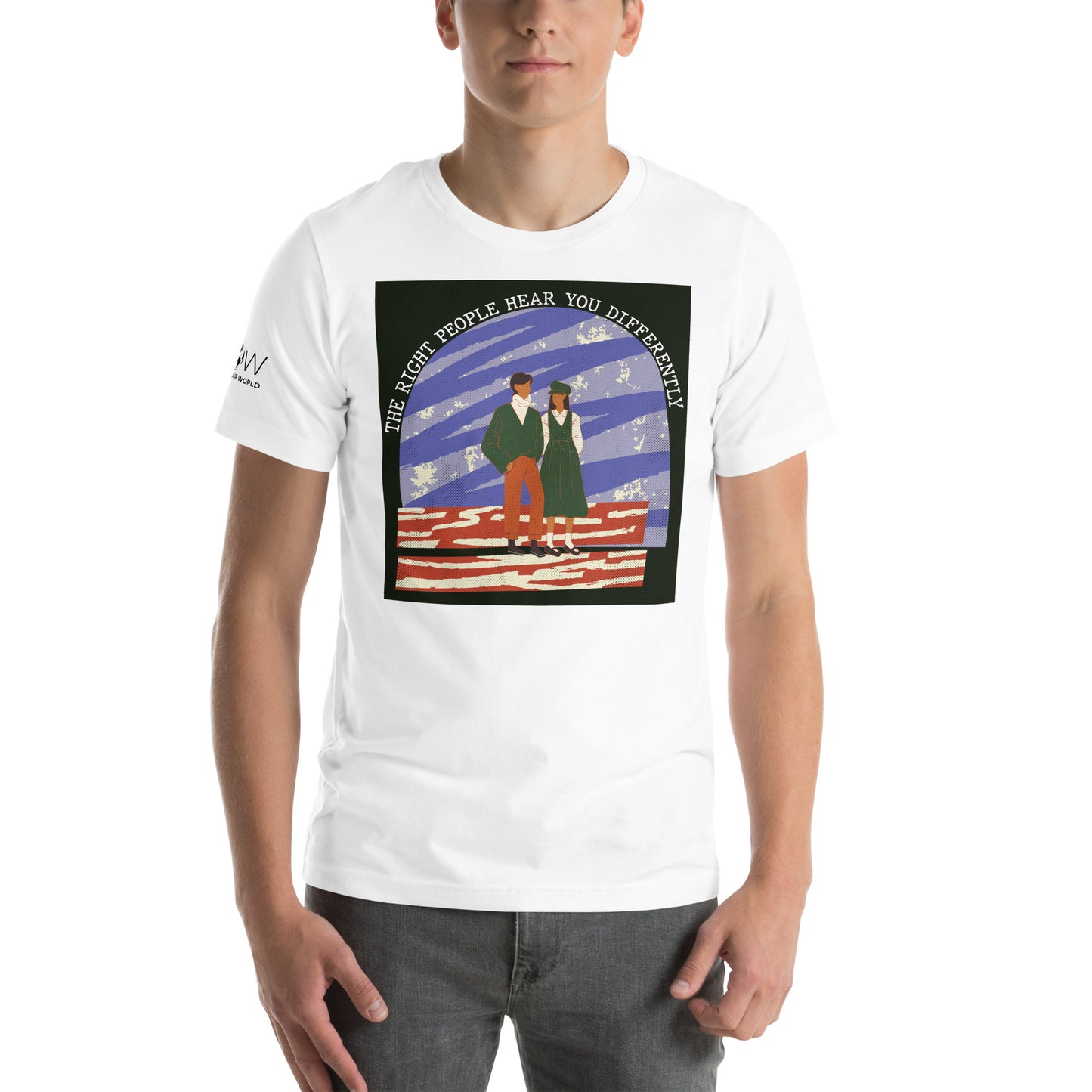 The Right People Hear You Differently – Vintage Art Edition White Motivational Men's T-Shirt