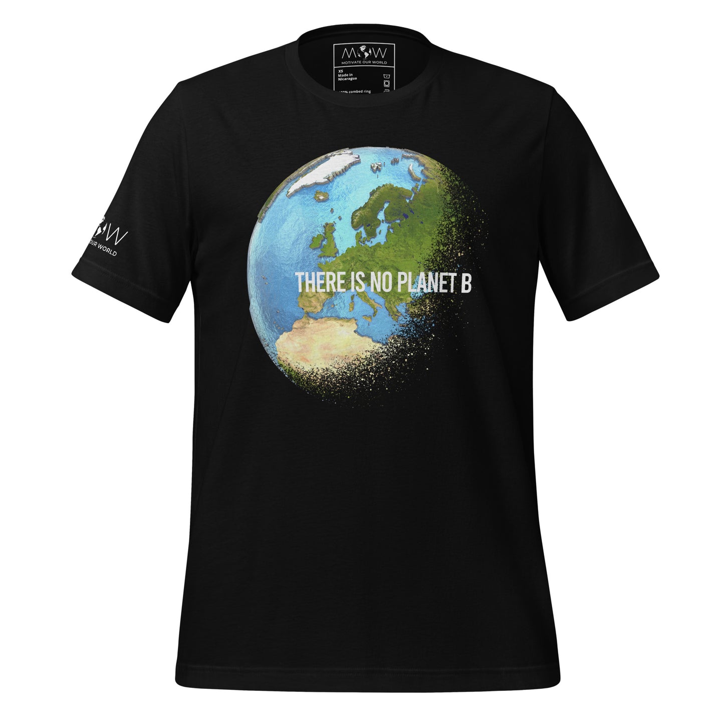There Is No Planet B Men's Motivational Black T-Shirt
