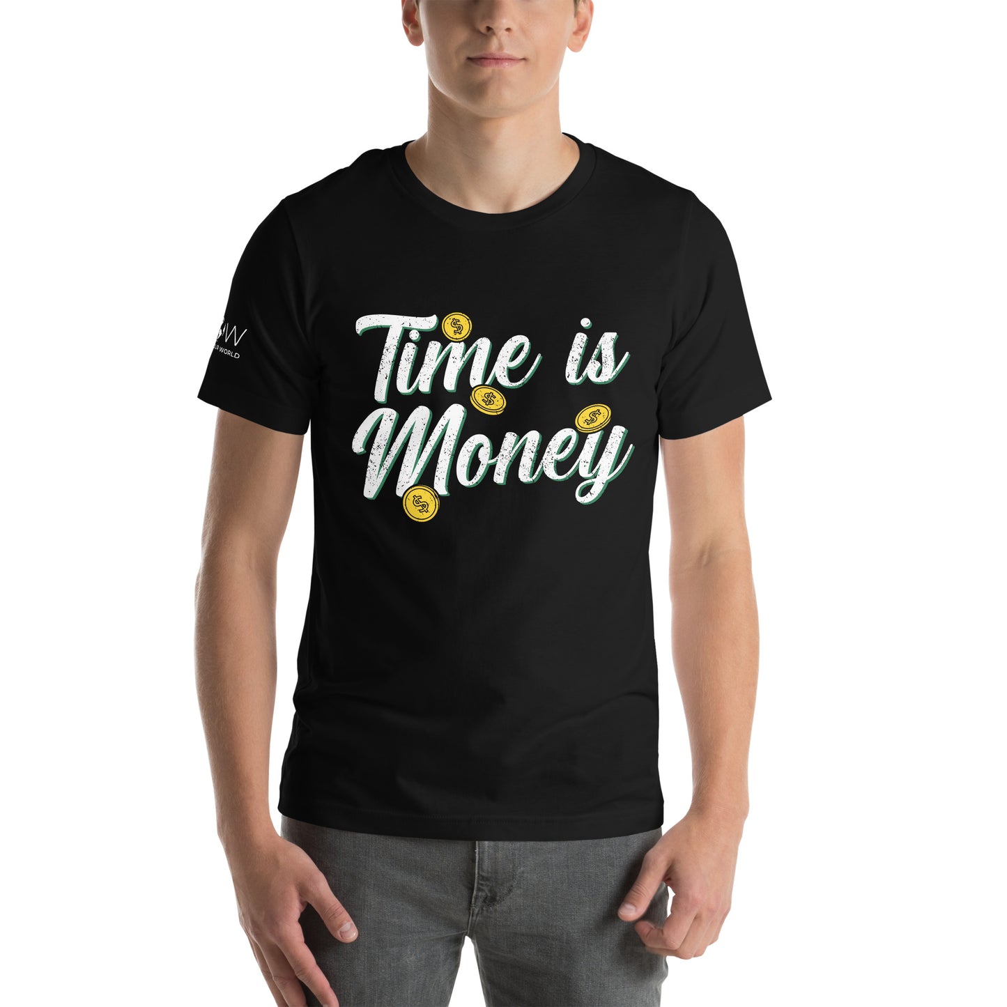 Time is Money Men's Motivational Black T-Shirt