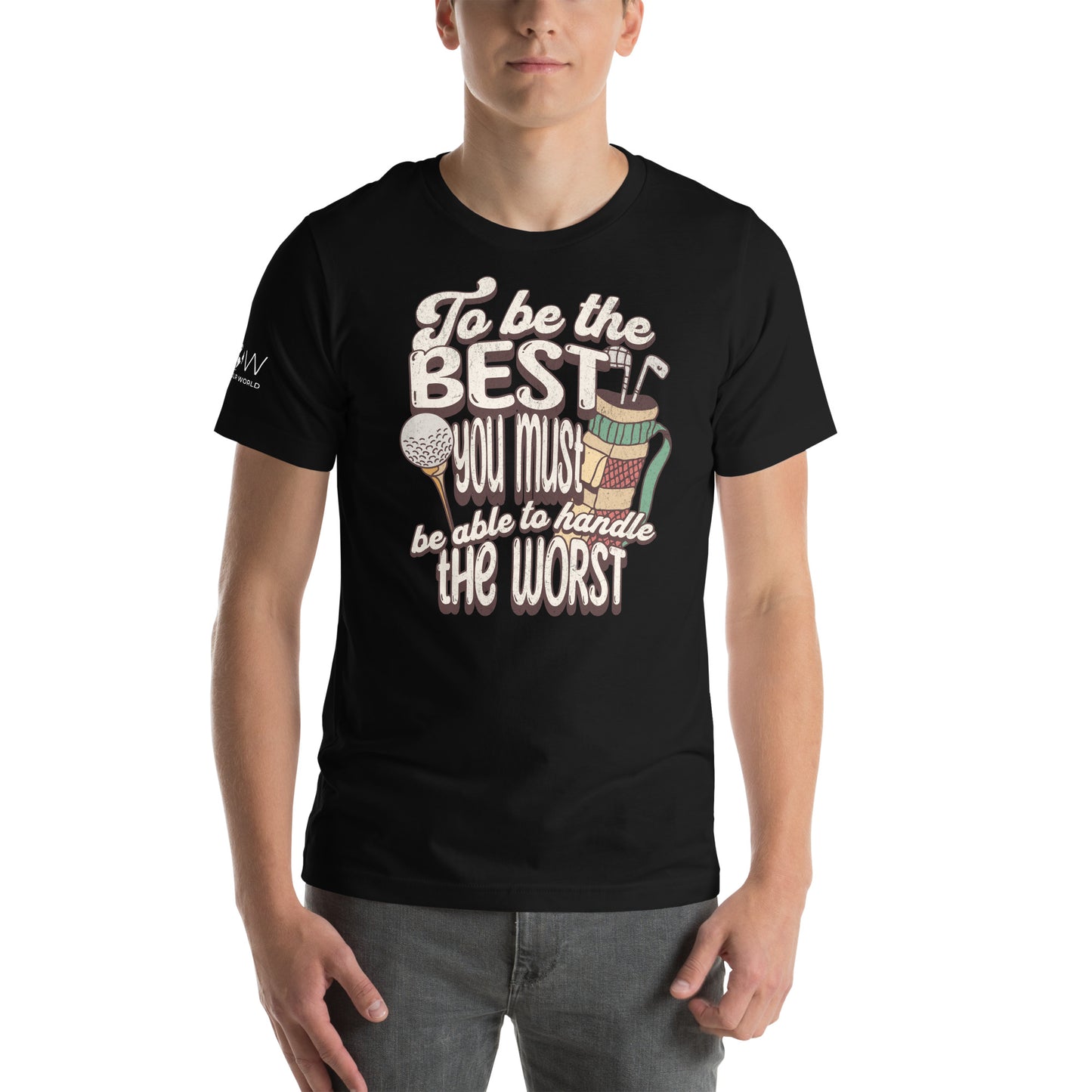 "To Be the Best" Golf Motivational Black T-Shirt