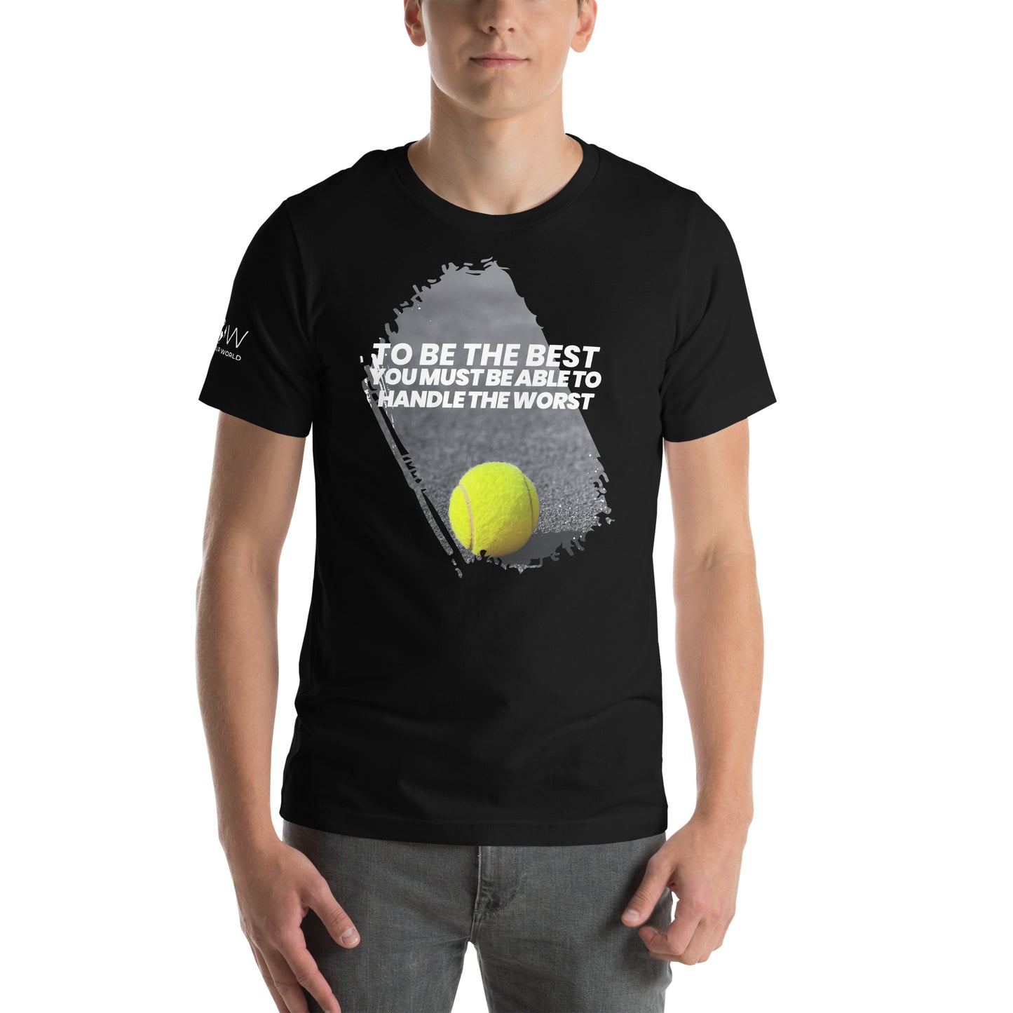 "To Be the Best" Tennis Motivational Black T-Shirt