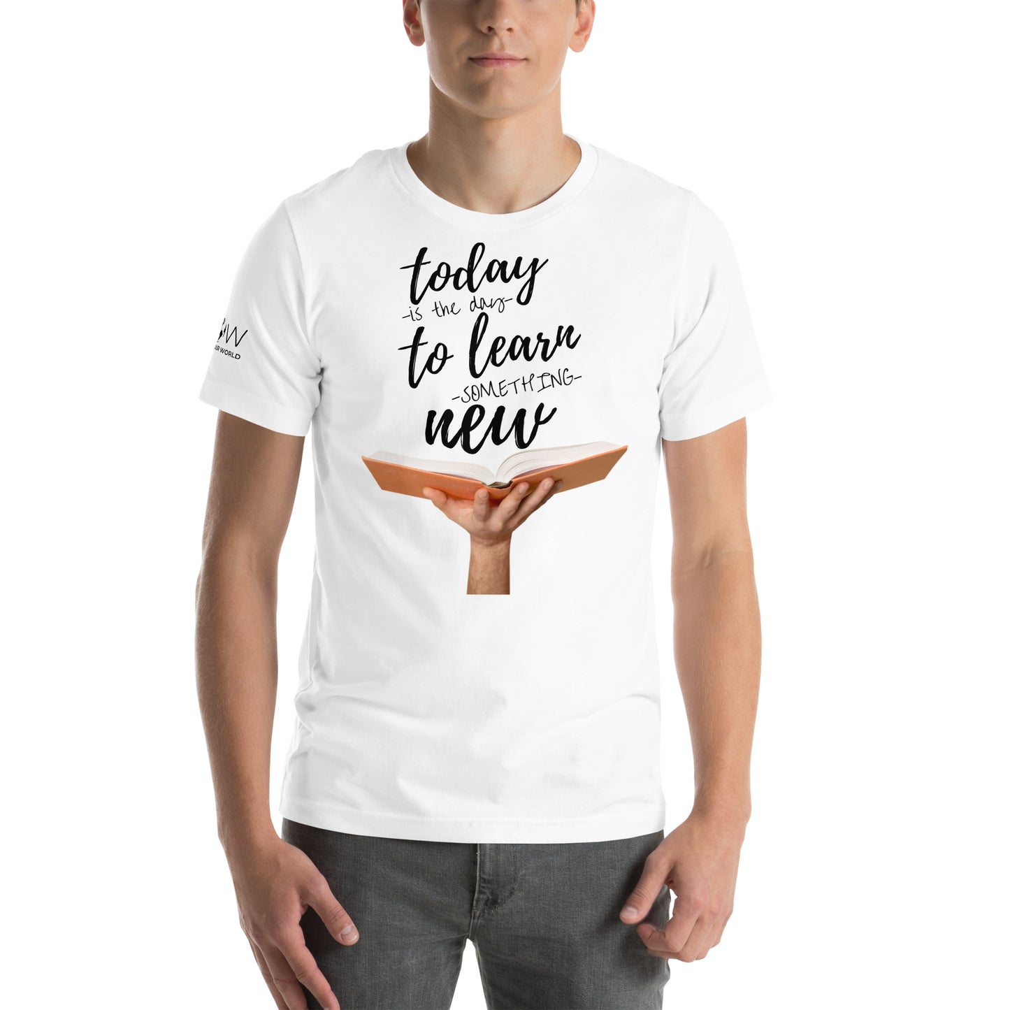 Today to Learn Something New - Book Edition Men's Motivational White T-Shirt