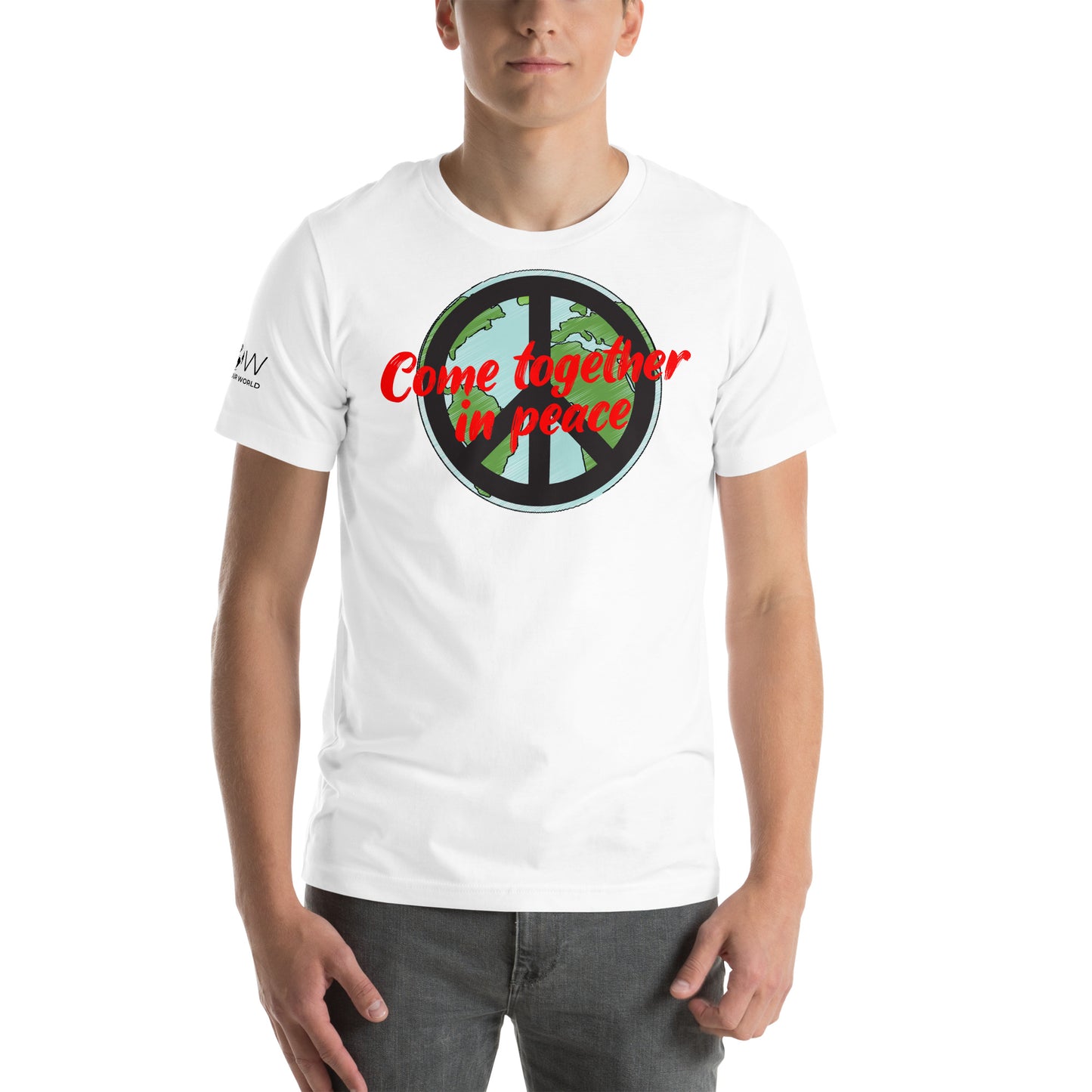 Together in Peace Men's Motivational White T-Shirt
