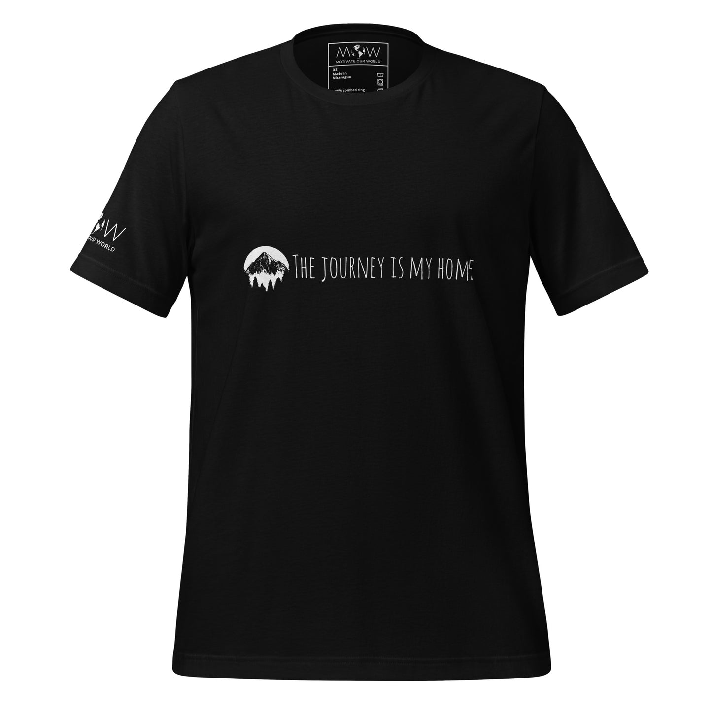 Travel is the Only Thing You Buy That Makes You Richer (Minimalist Black Design) Men's Motivational Black T-Shirt