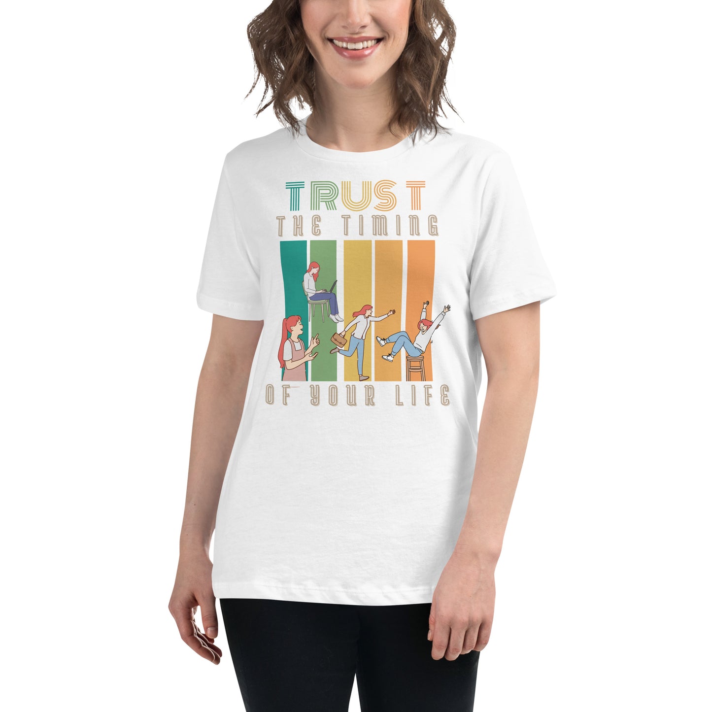 Trust the Timing of Your White Motivational Women’s T-Shirt Lifestyle