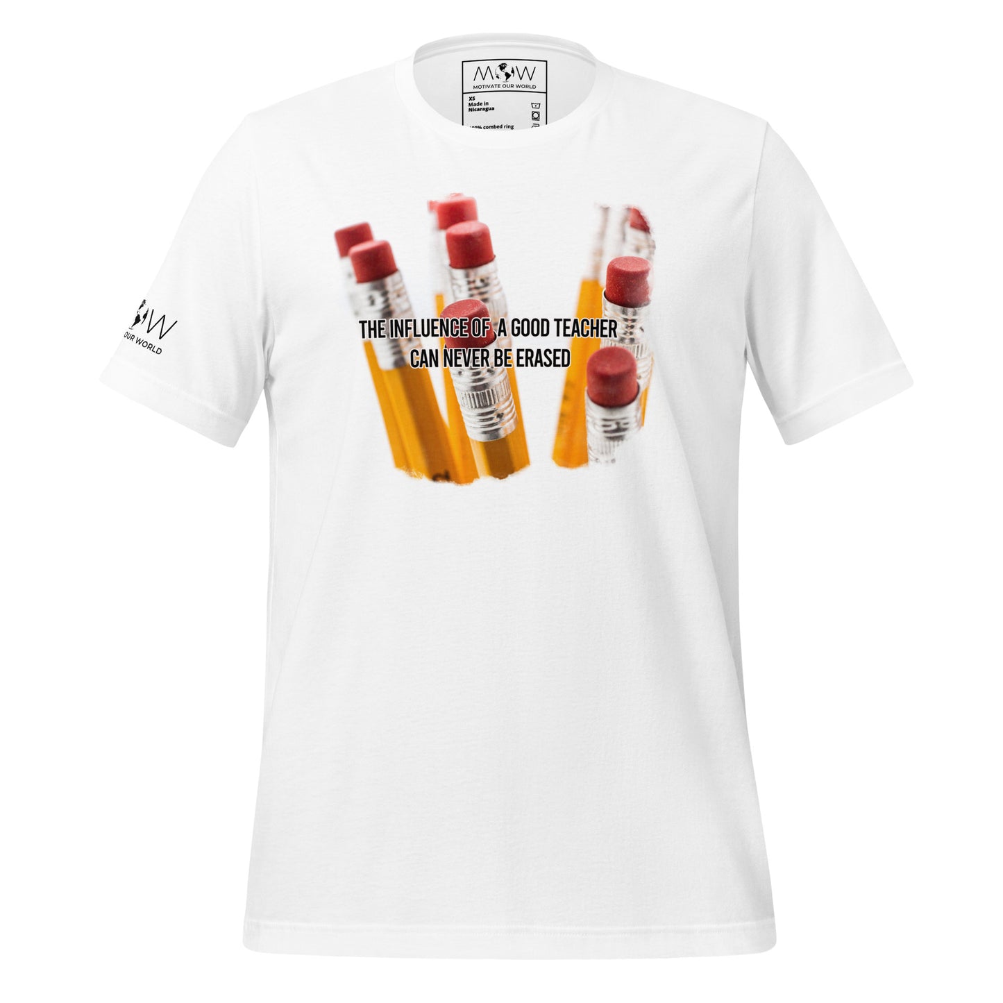 Unerasable Impact of Teachers Men's Motivational White T-Shirt