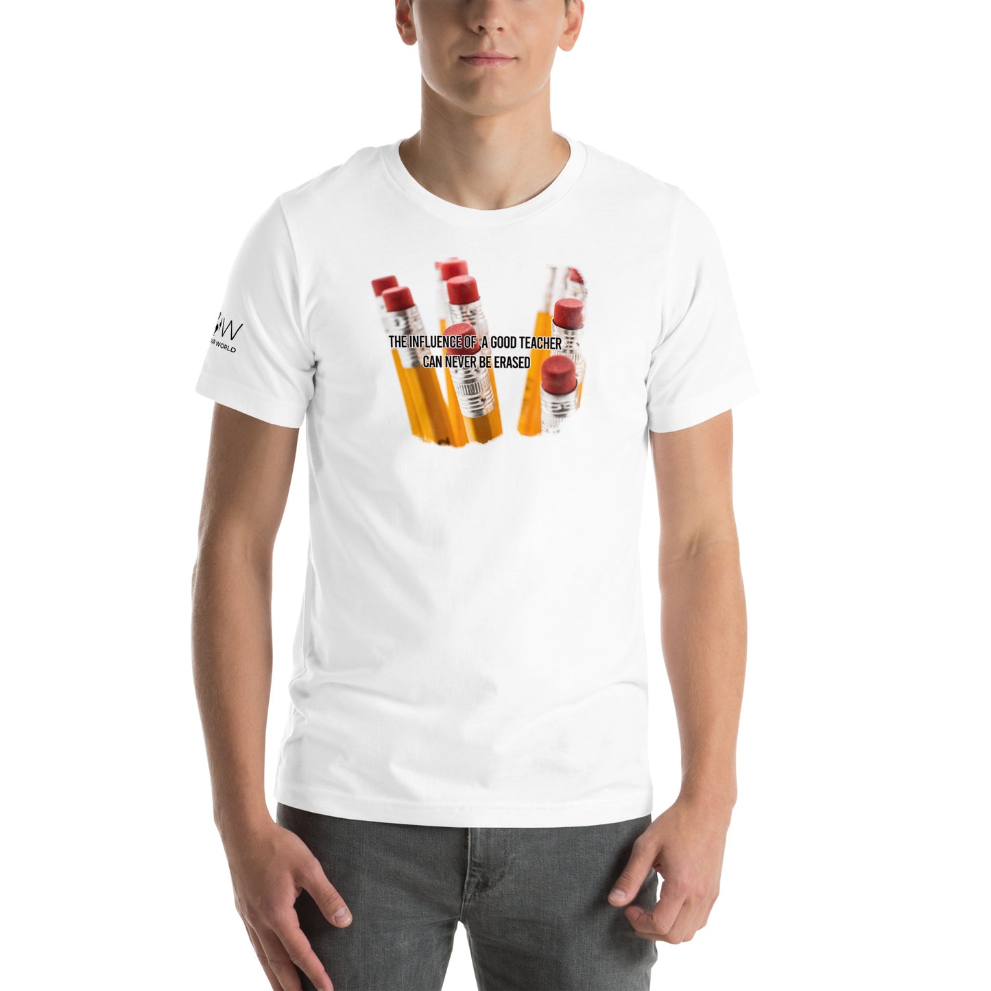 Unerasable Impact of Teachers Men's Motivational White T-Shirt