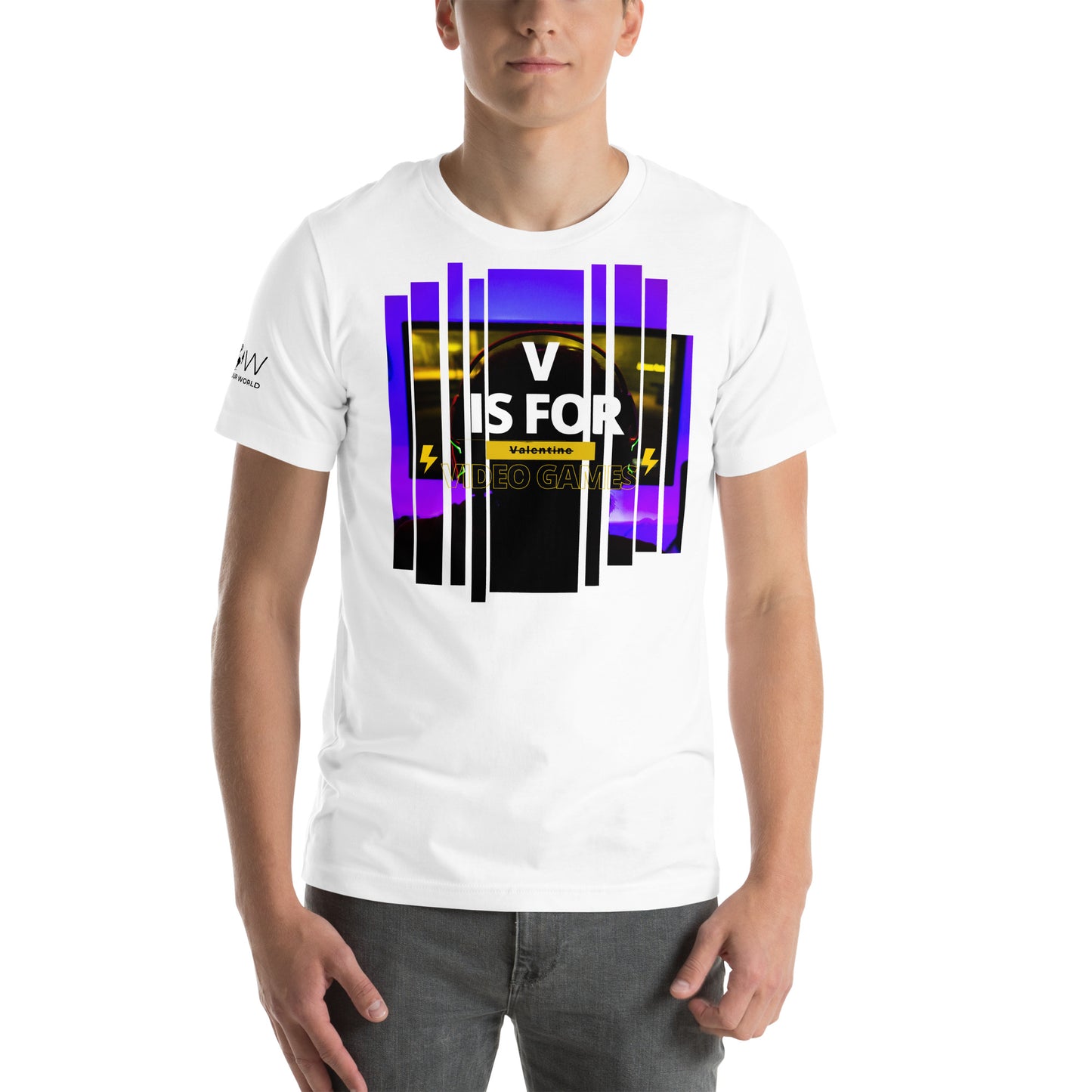 "V is for Video Games" - Gamer For Life White Motivational Men's T-Shirt