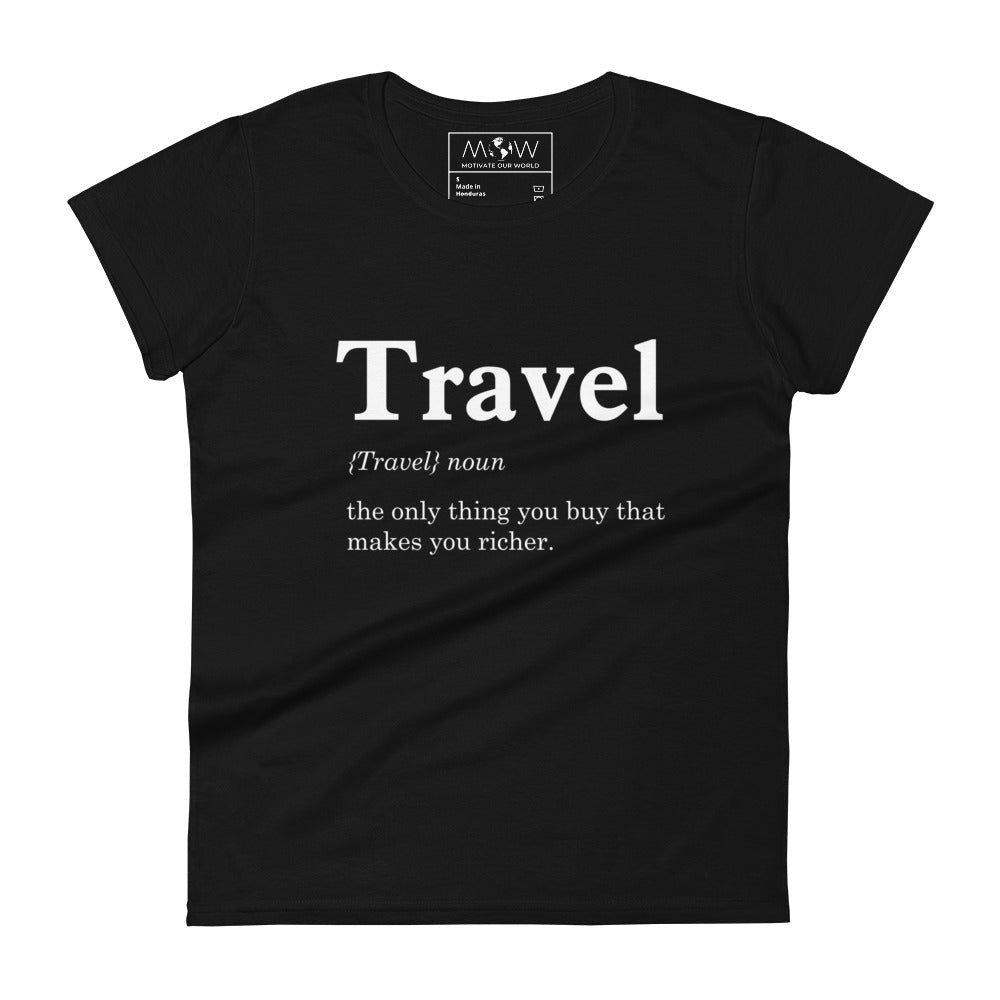 Wanderlust Women’s Motivational Black T-Shirt