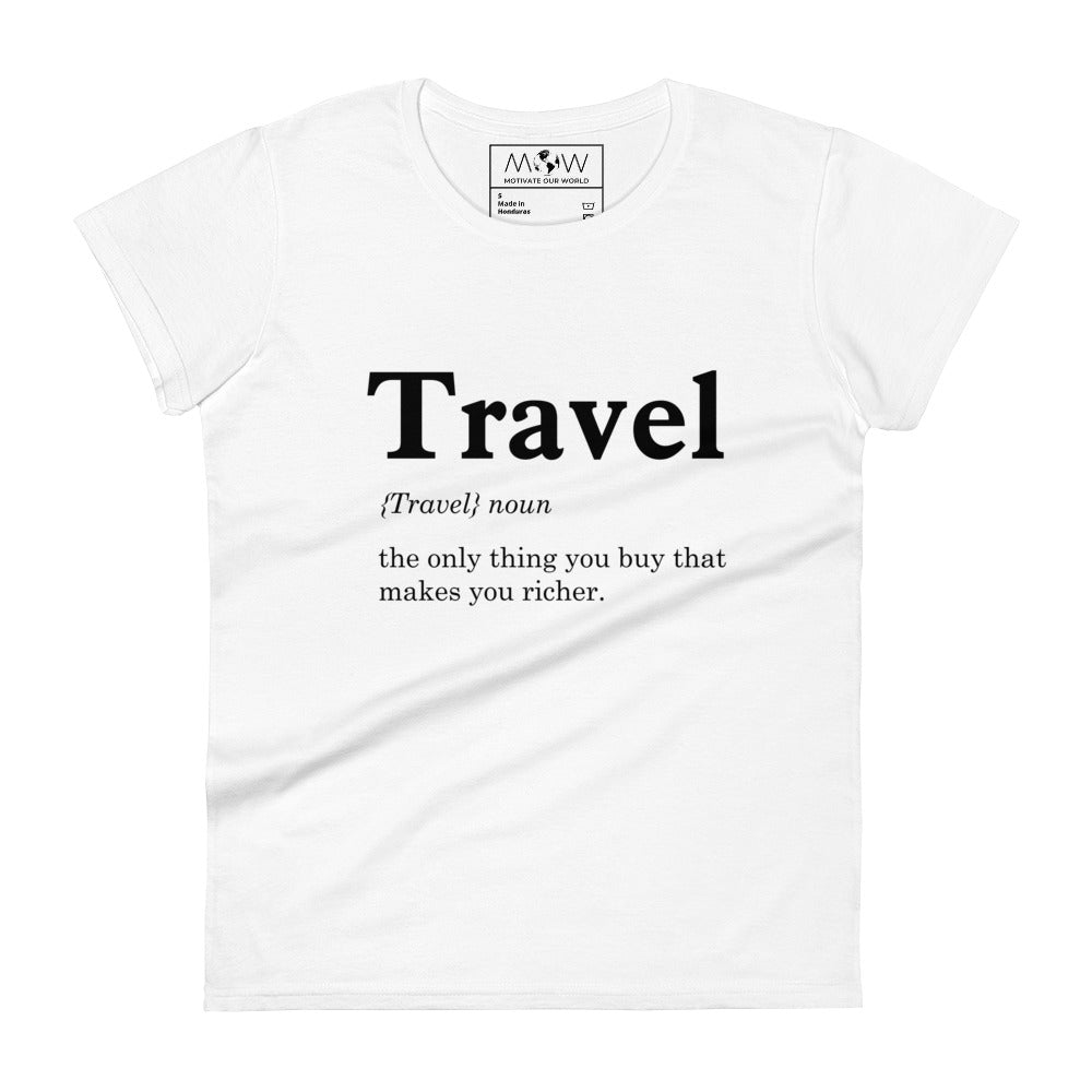 Wanderlust Women’s Motivational White T-Shirt