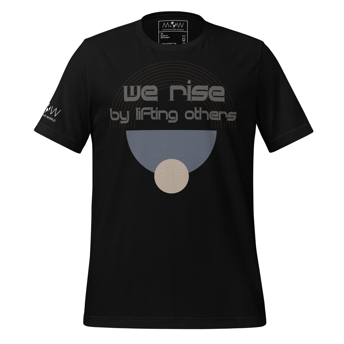 We Rise by Lifting Others Men's Motivational Black T-Shirt
