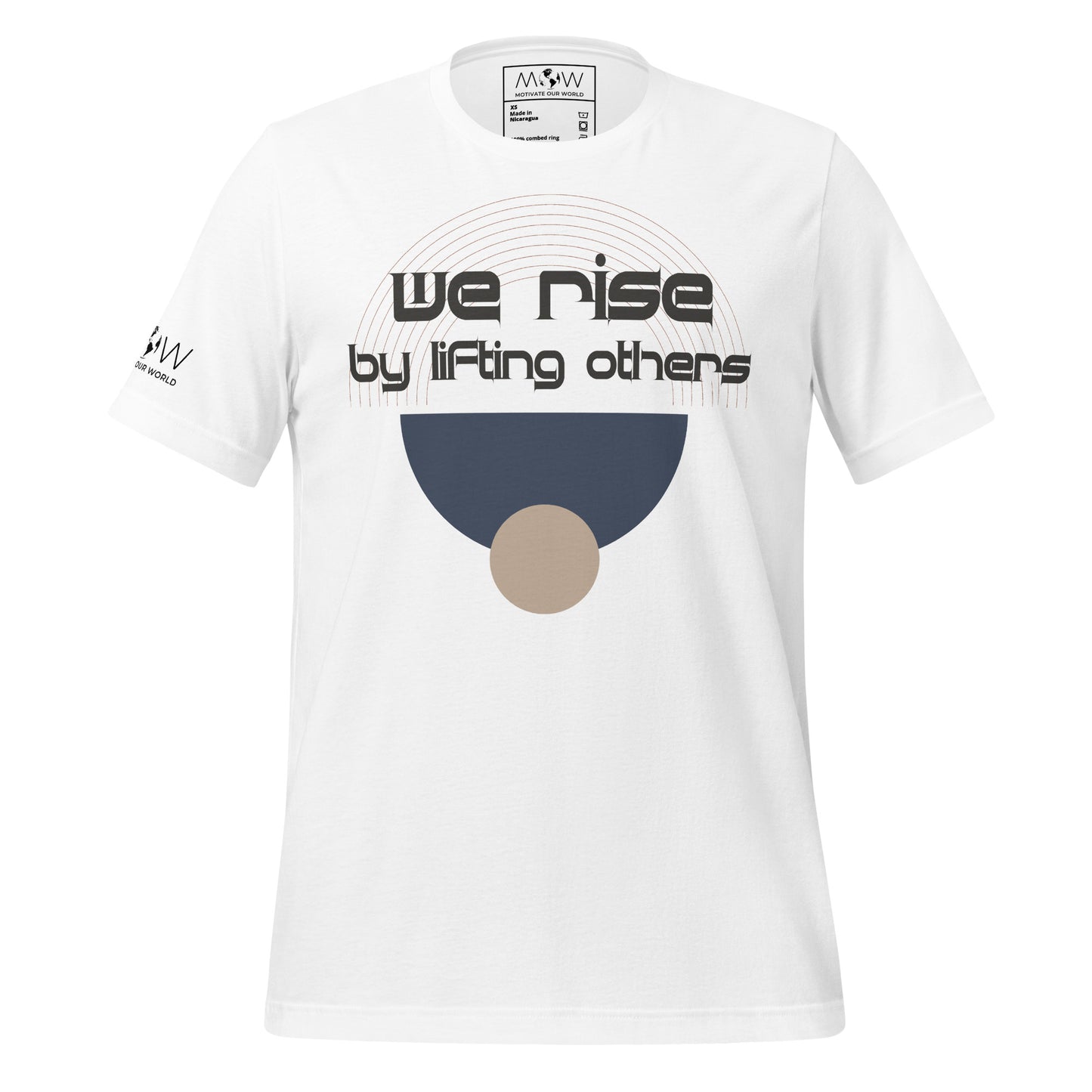 We Rise by Lifting Others Men's Motivational White T-Shirt