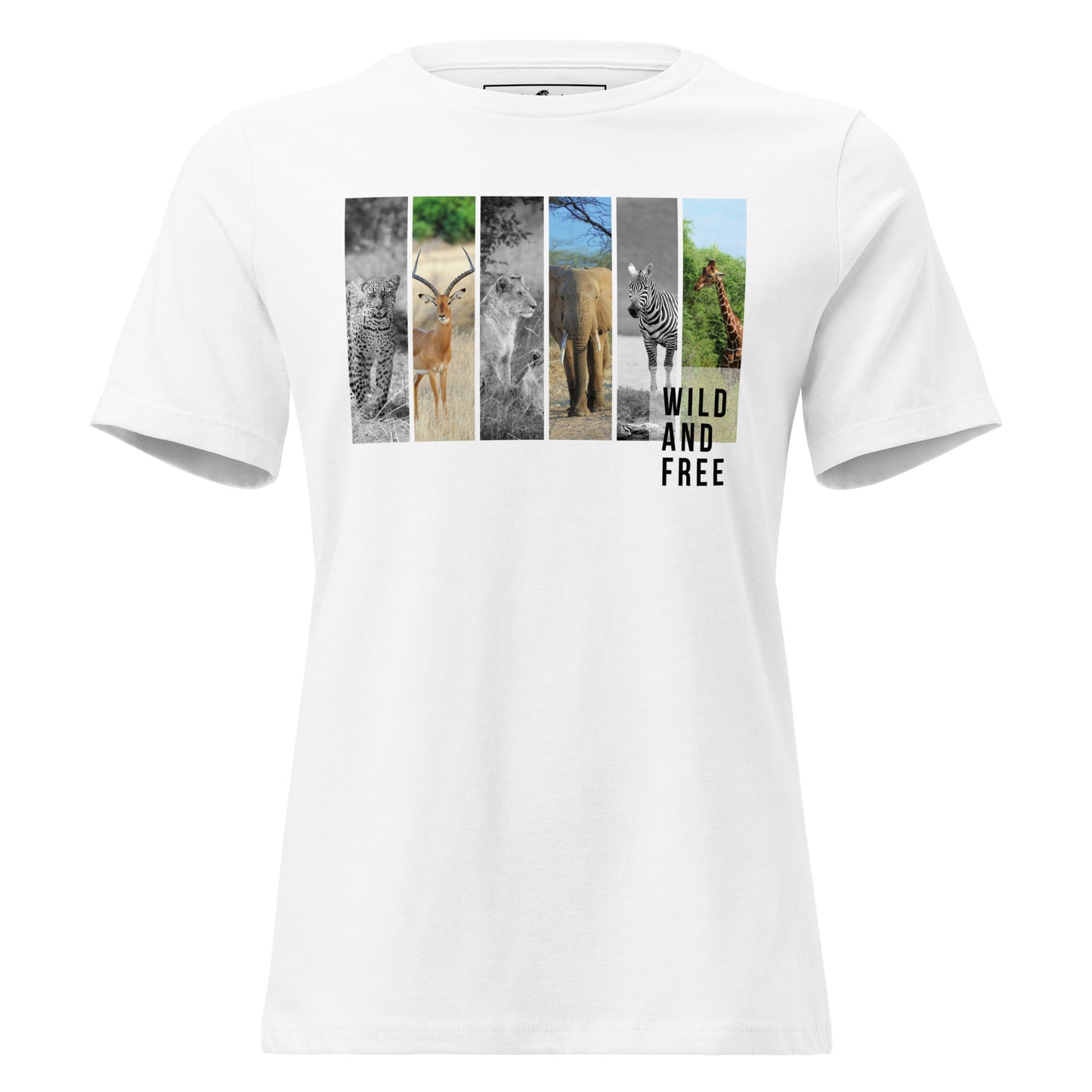 Wild and Free - Majestic Animals White Motivational Women’s T-Shirt