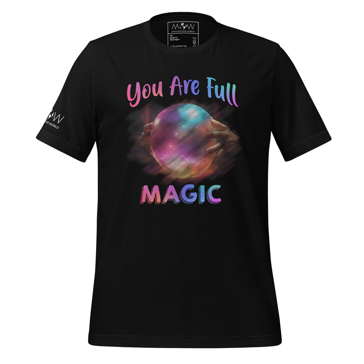 You Are Full of Magic Crystal Ball Men's Motivational Black T-Shirt
