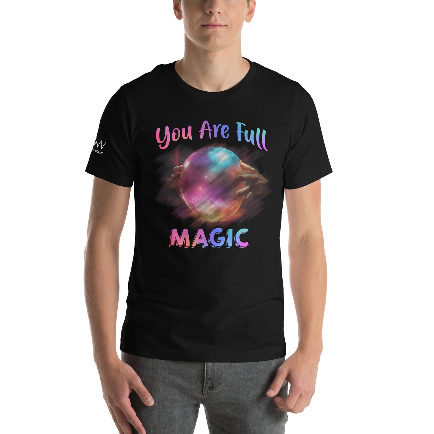 You Are Full of Magic Crystal Ball Men's Motivational Black T-Shirt