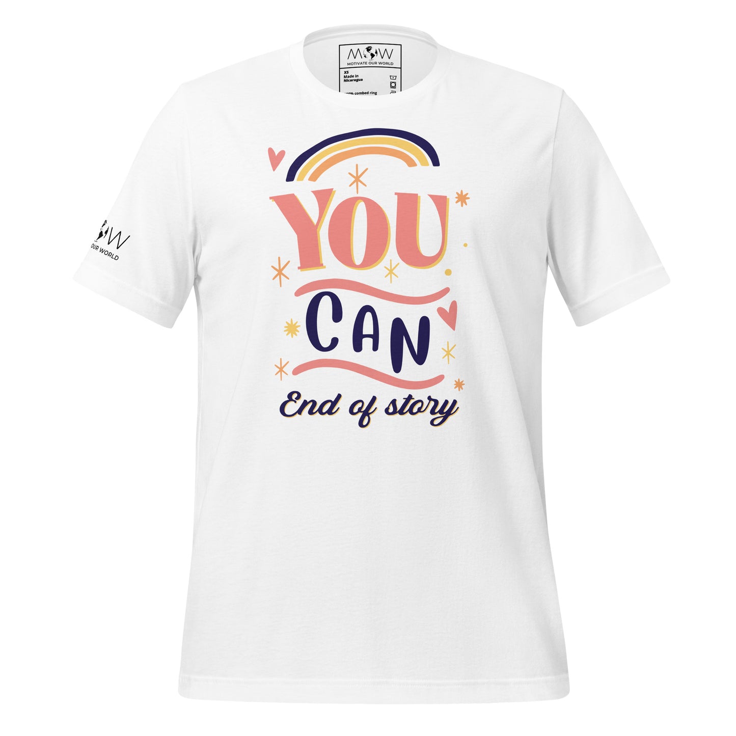 You Can. End of Story. Men's Motivational White T-Shirt