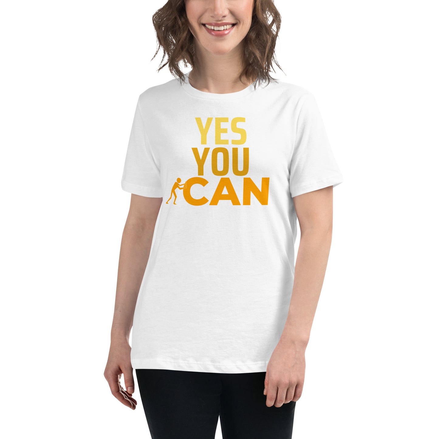 "You Can" White Motivational Women’s T-Shirt