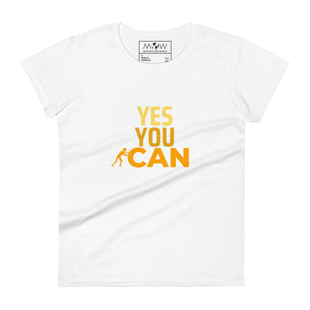 "You Can" Women's Motivational White T-Shirt