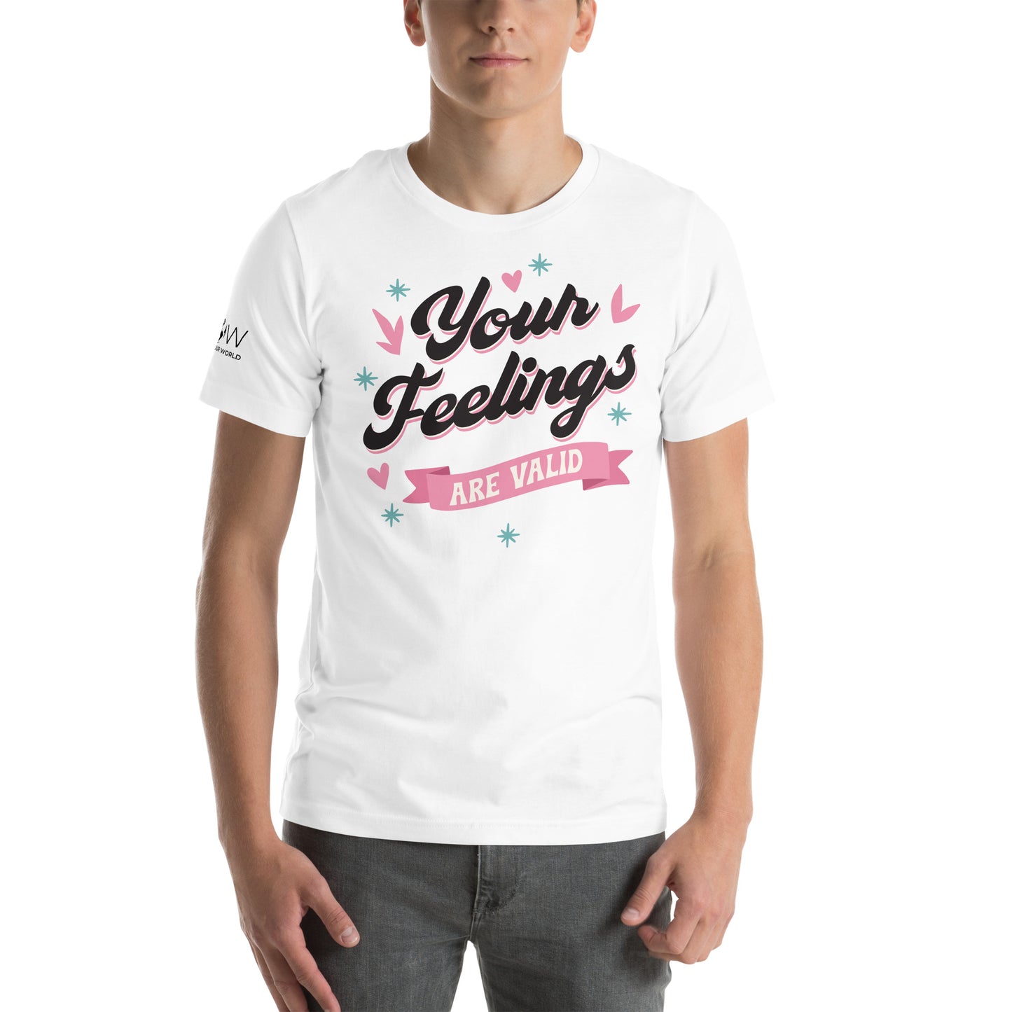Your Feelings Are Valid - Classic Edition White Motivational Men's T-Shirt Lifestyle