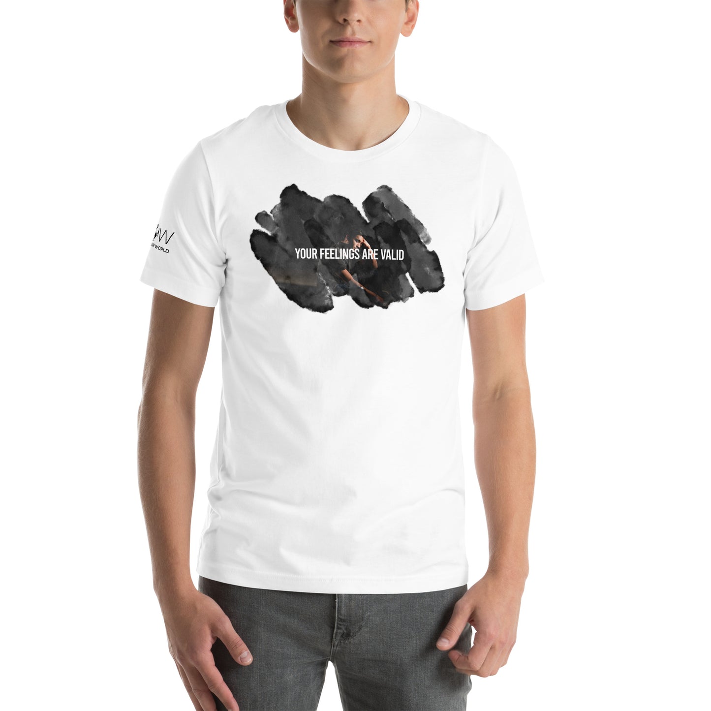 Your Feelings Are Valid - Reflection Edition White Motivational Men's T-Shirt Lifestyle