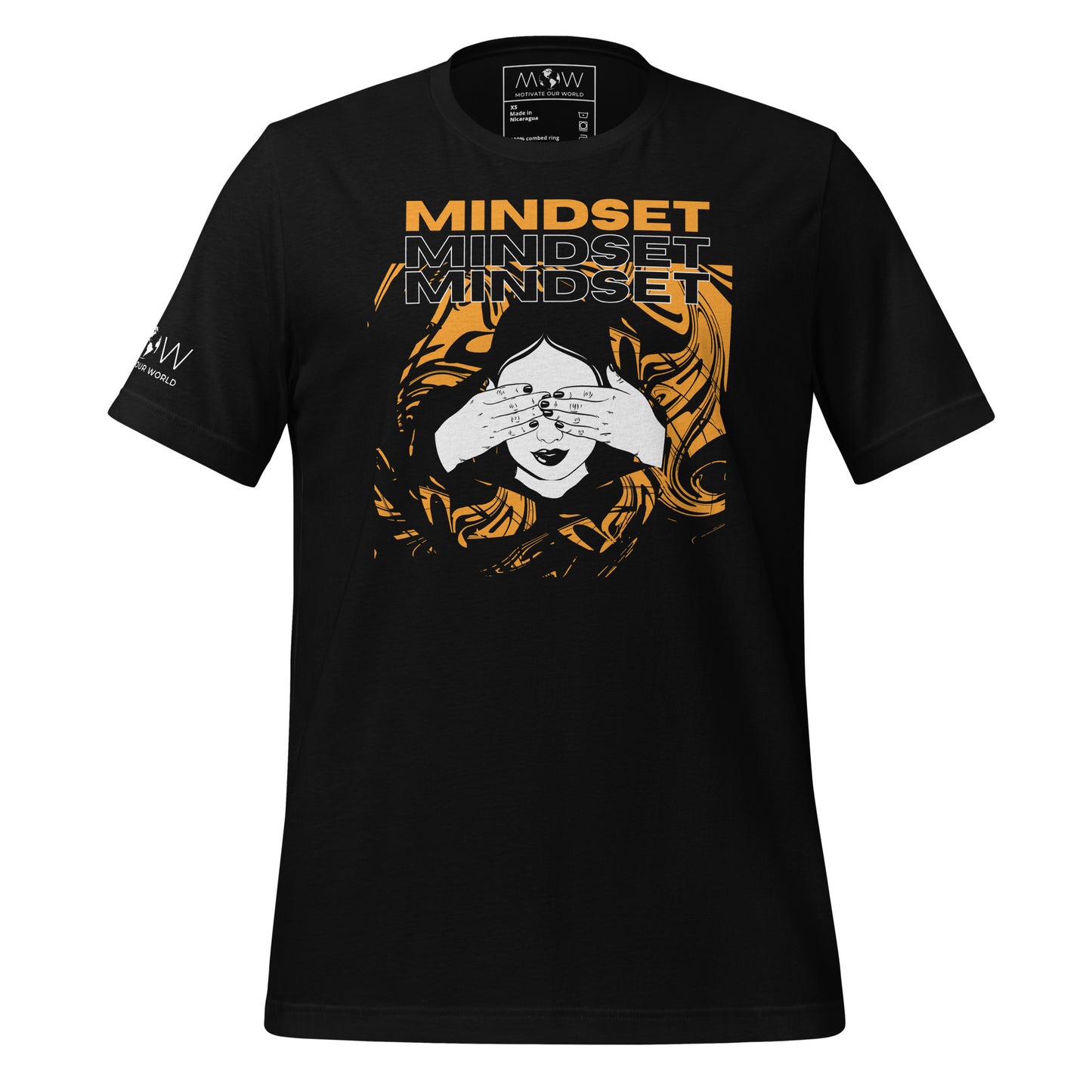 Your Mindset Men's Motivational Black T-Shirt