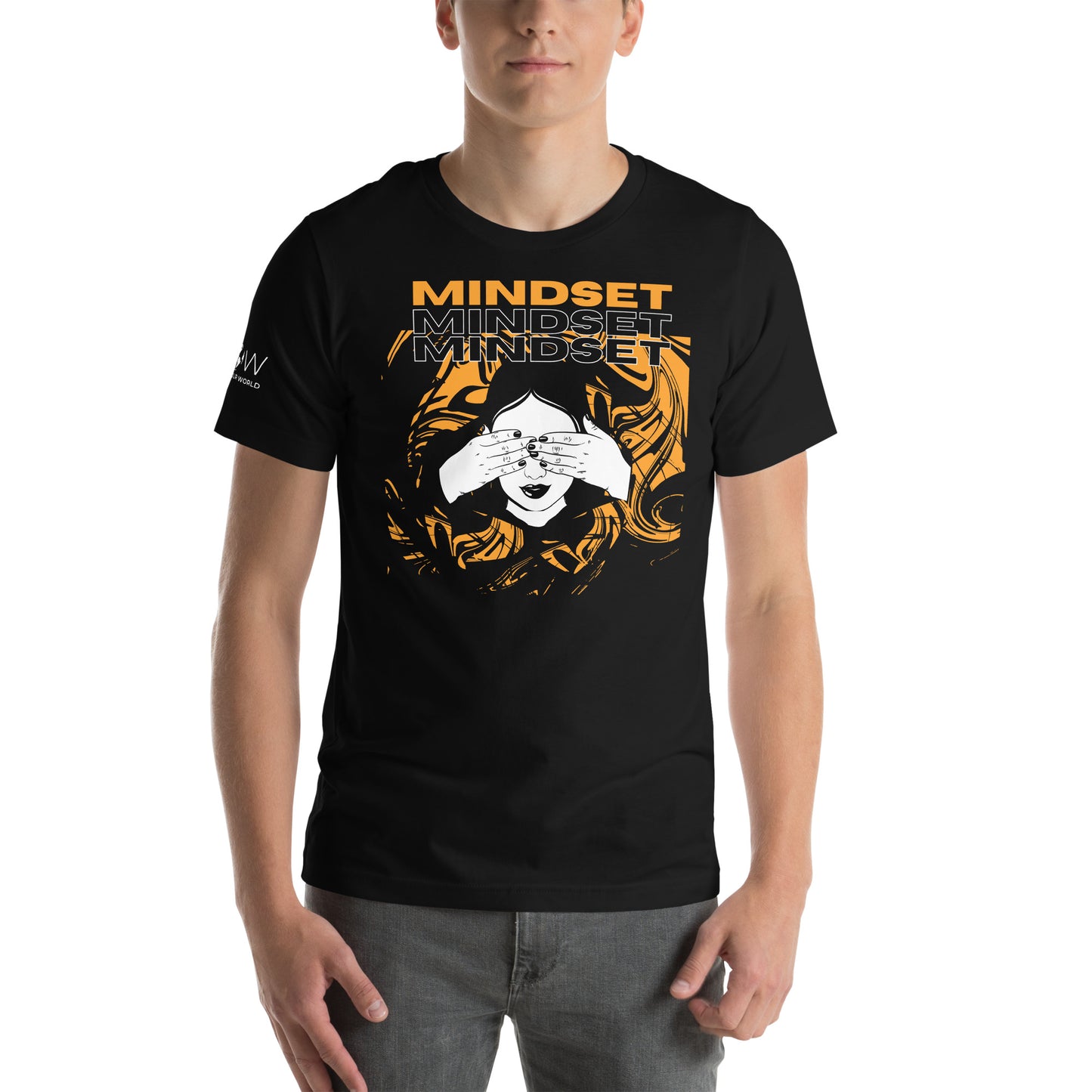 Your Mindset Men's Motivational Black T-Shirt
