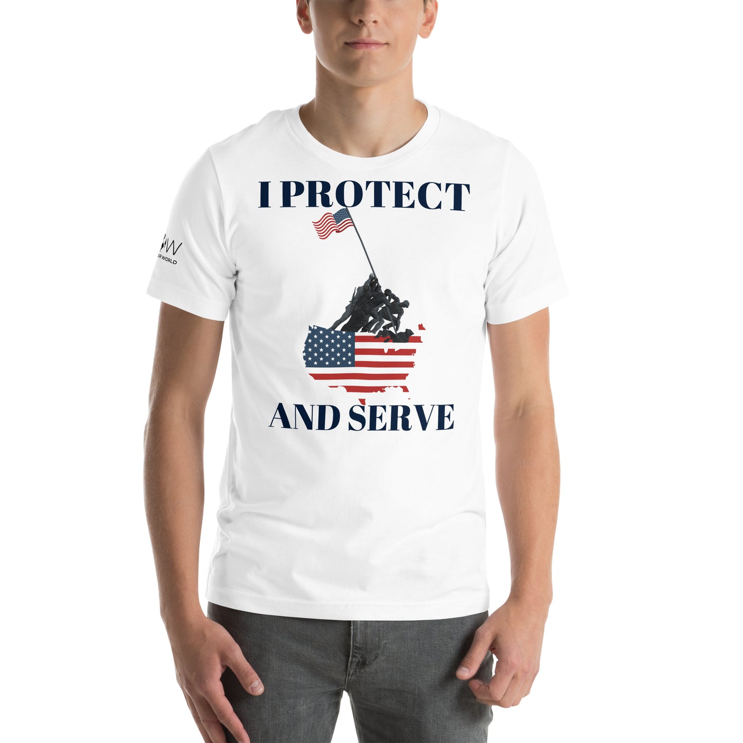 Protect and Serve Men's Motivational White T-Shirt