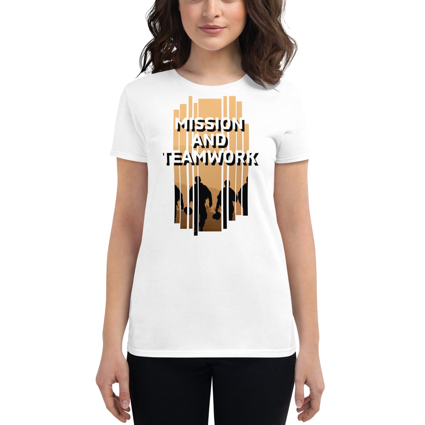 Mission and Teamwork II Women’s Motivational White T-Shirt