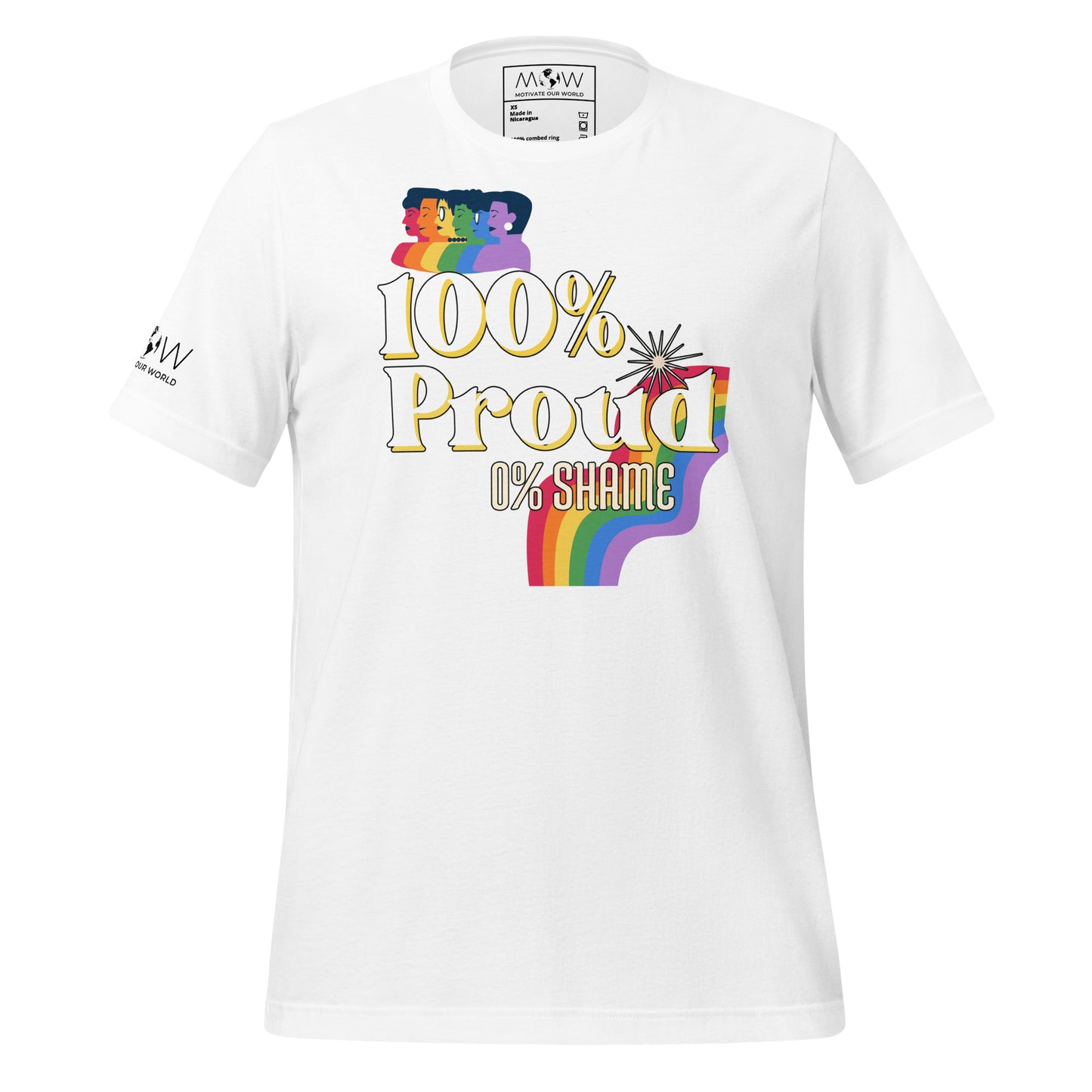 100% Proud White Motivational Men's T-Shirt