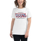 100% Responsibility White Motivational Women’s T-Shirt Lifestyle
