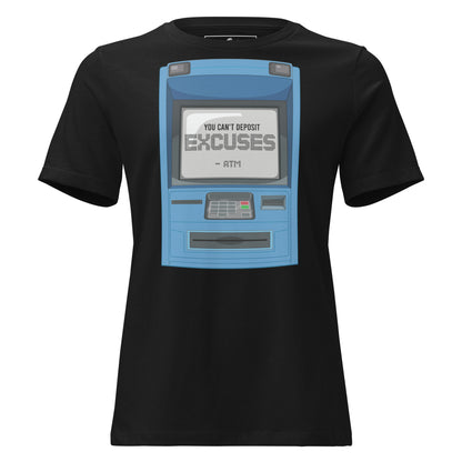 ATM Black Motivational Women’s T-Shirt