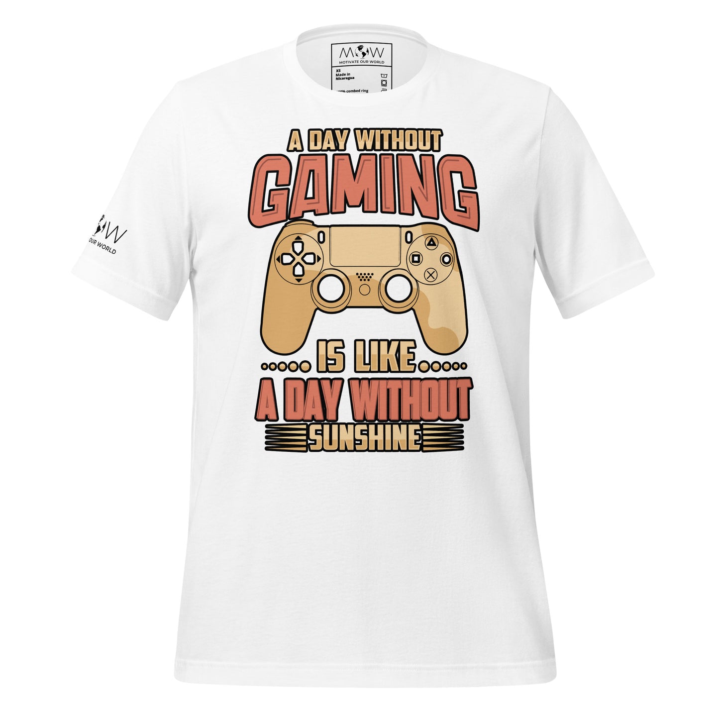 A Day Without Gaming Is Like A Day Without Sunshine White Motivational Men's T-Shirt