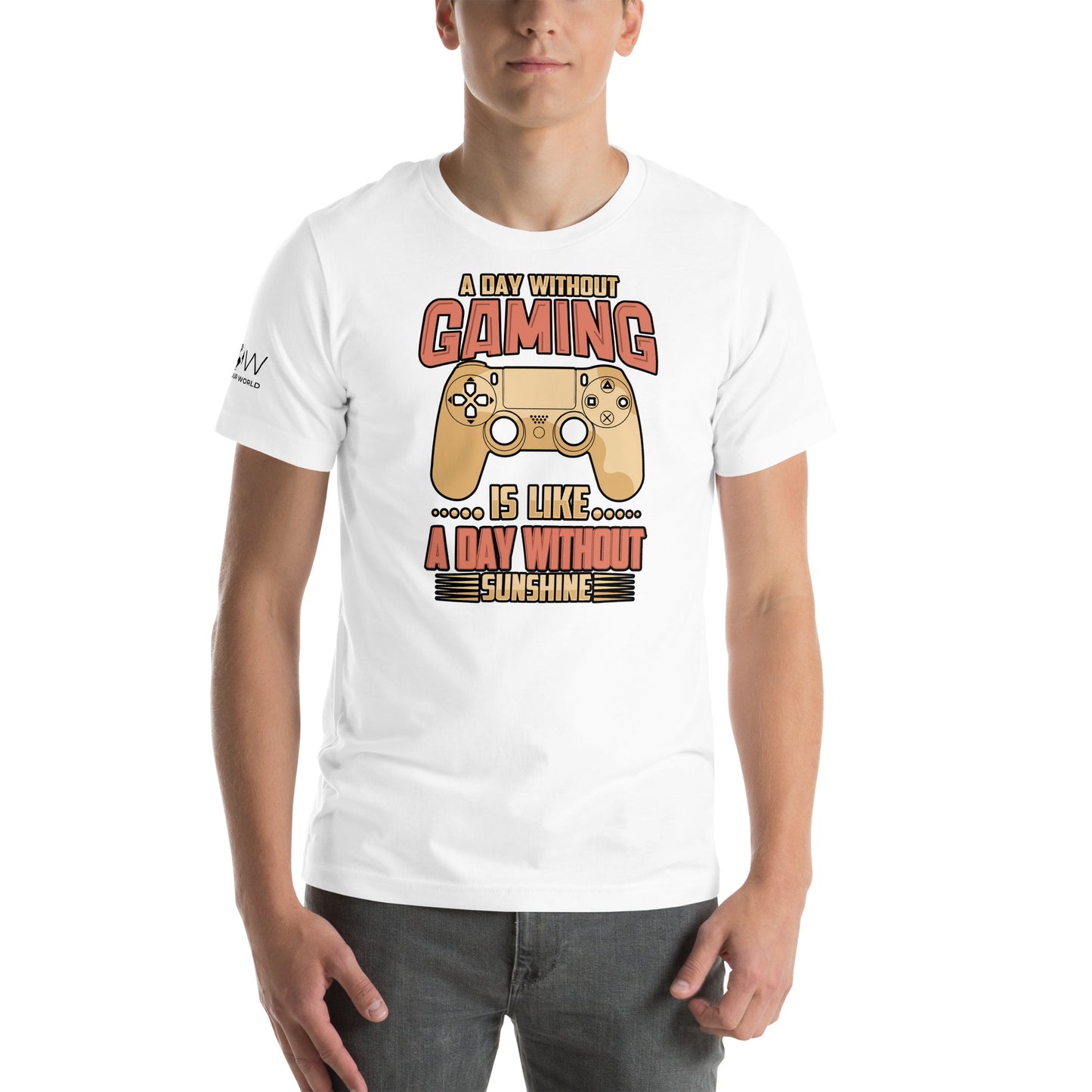 A Day Without Gaming Is Like A Day Without Sunshine White Motivational Men's T-Shirt