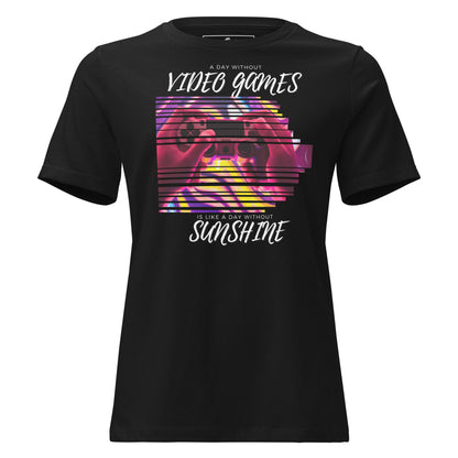 A Day Without Video Games - Gaming Controller Black Motivational Women’s T-Shirt
