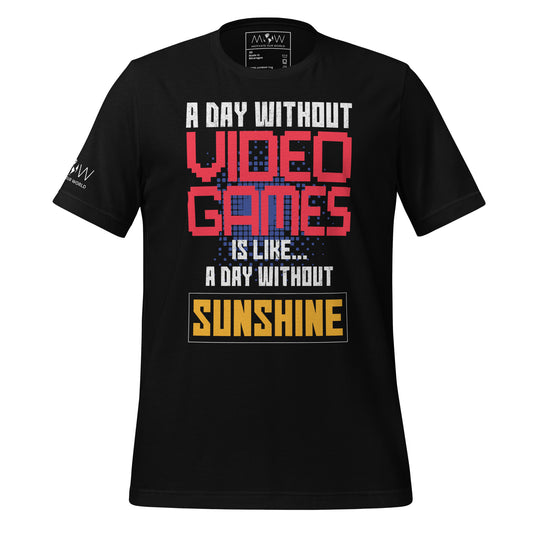 "A Day Without Video Games" Black Motivational Men's T-Shirt
