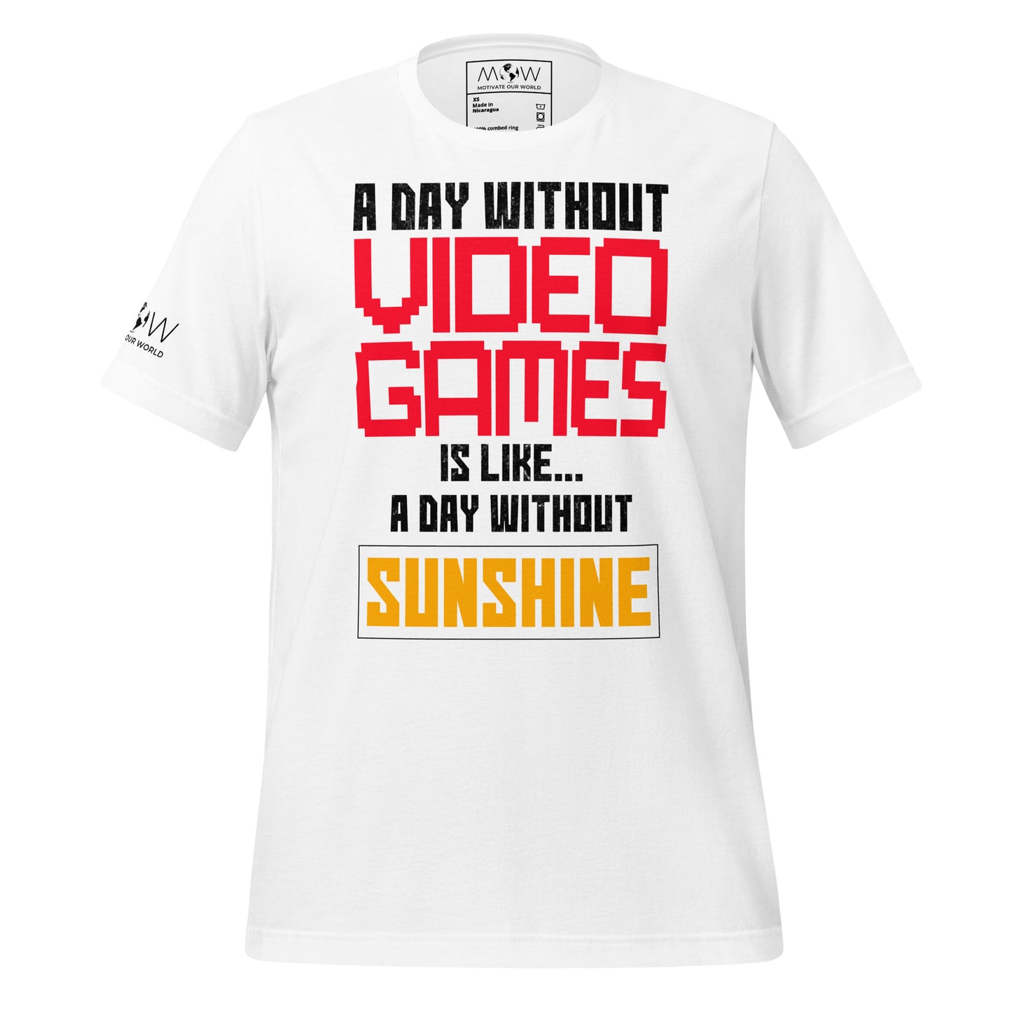 "A Day Without Video Games"  White Motivational Men's T-Shirt