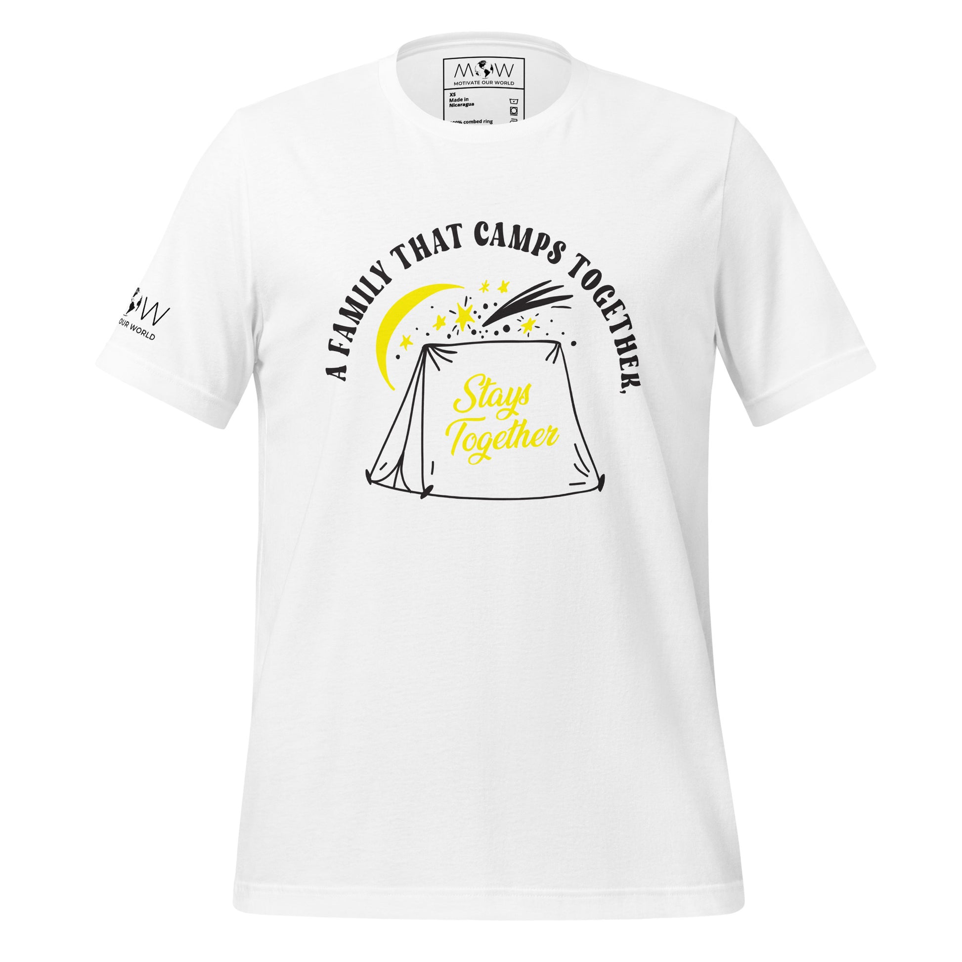 A Family That Camps Together Stays Together Men's Motivational White T-Shirt