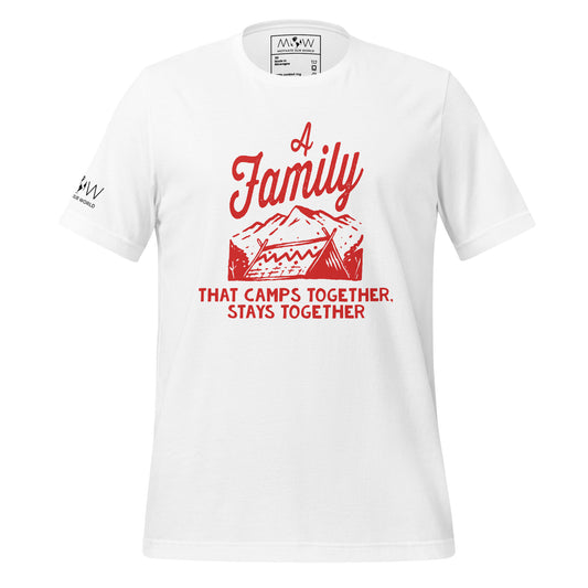 A Family That Camps Together Stays Together Men's Motivational White T-Shirt