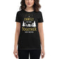 A Family That Camps Together Women’s Motivational Black T-Shirt