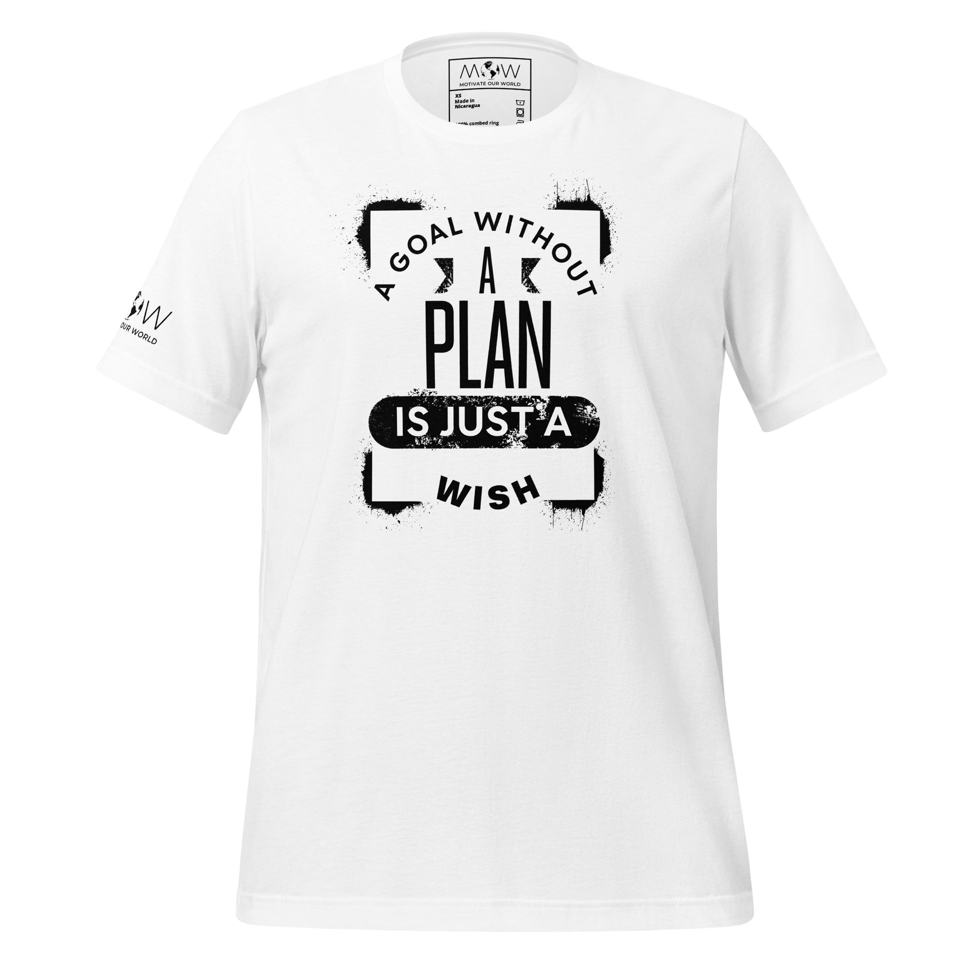 A Goal Without a Plan Is Just a Wish Men's Motivational White T-Shirt